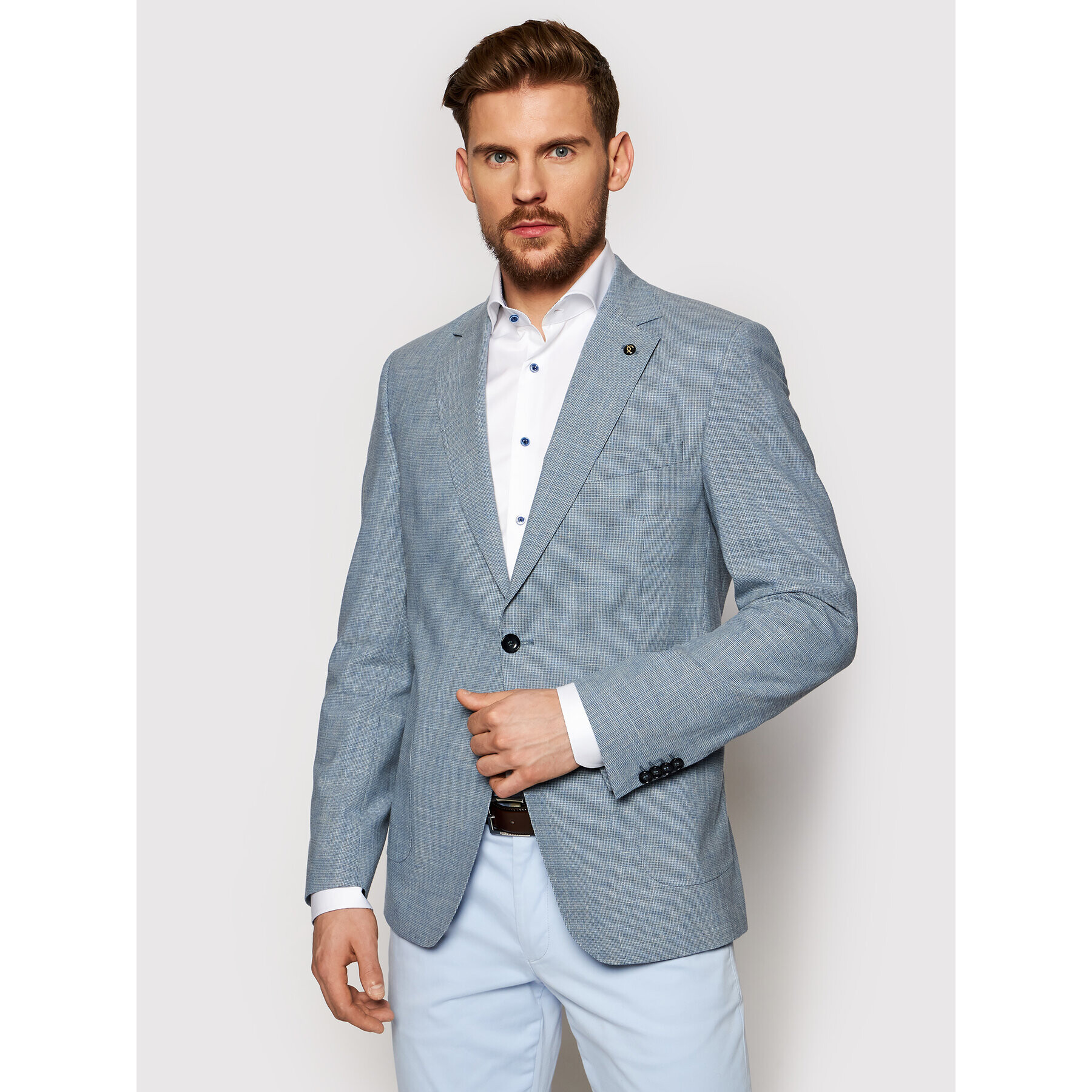 Carl Gross Сако Sg Florus Sv 127882-001 Син Modern Fit - Pepit.bg