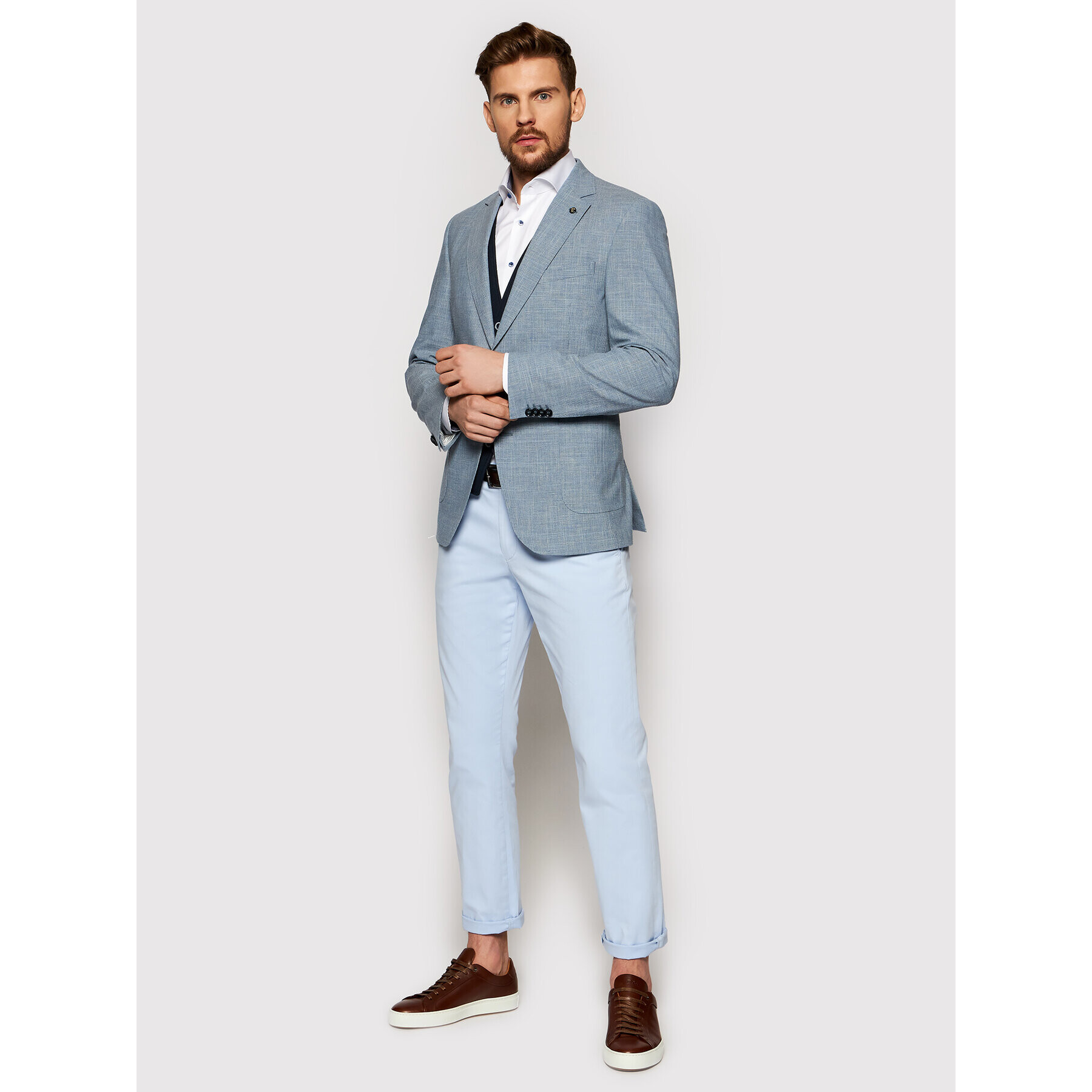 Carl Gross Сако Sg Florus Sv 127882-001 Син Modern Fit - Pepit.bg
