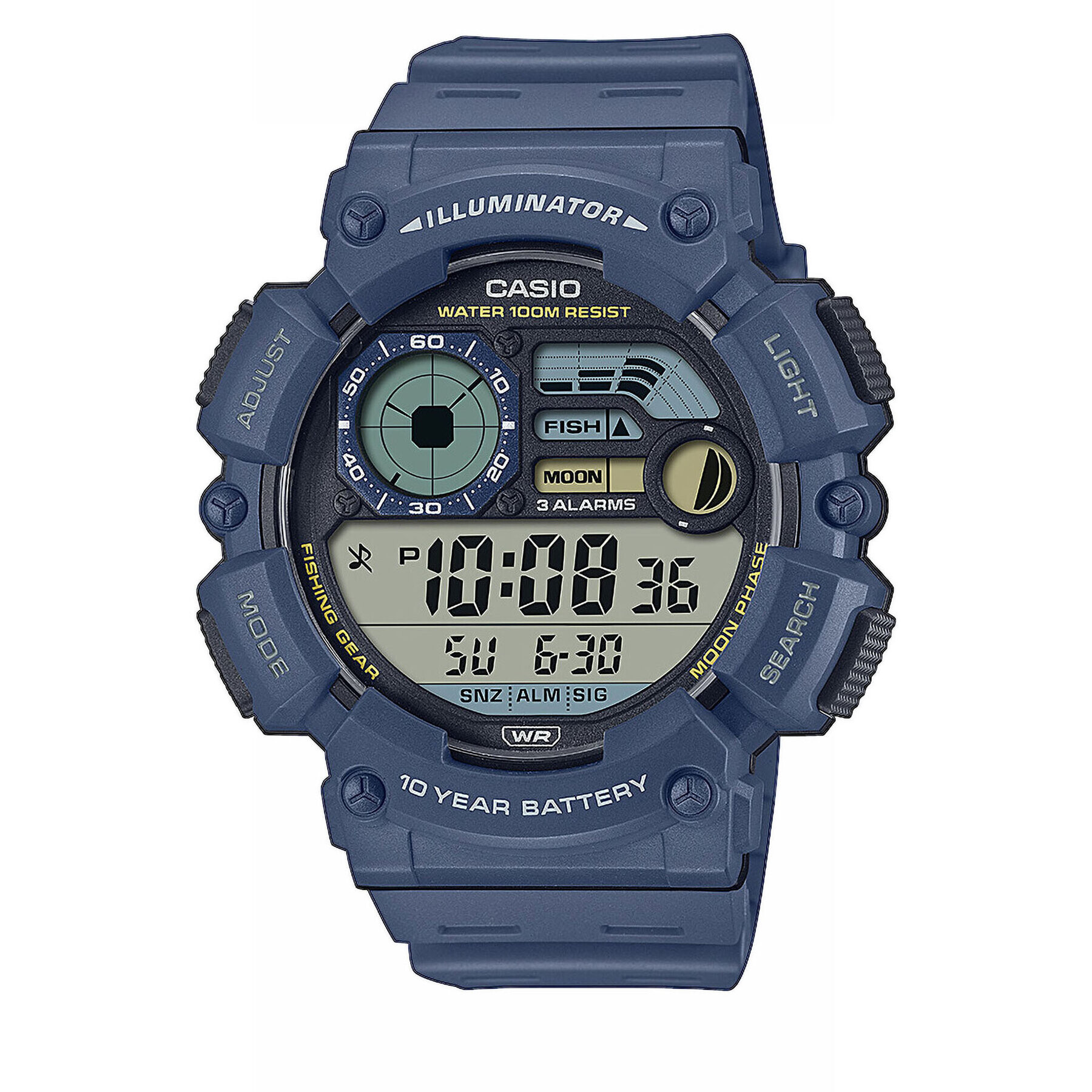 Casio Часовник Digital Moonphase WS-1500H-2AVEF Син - Pepit.bg