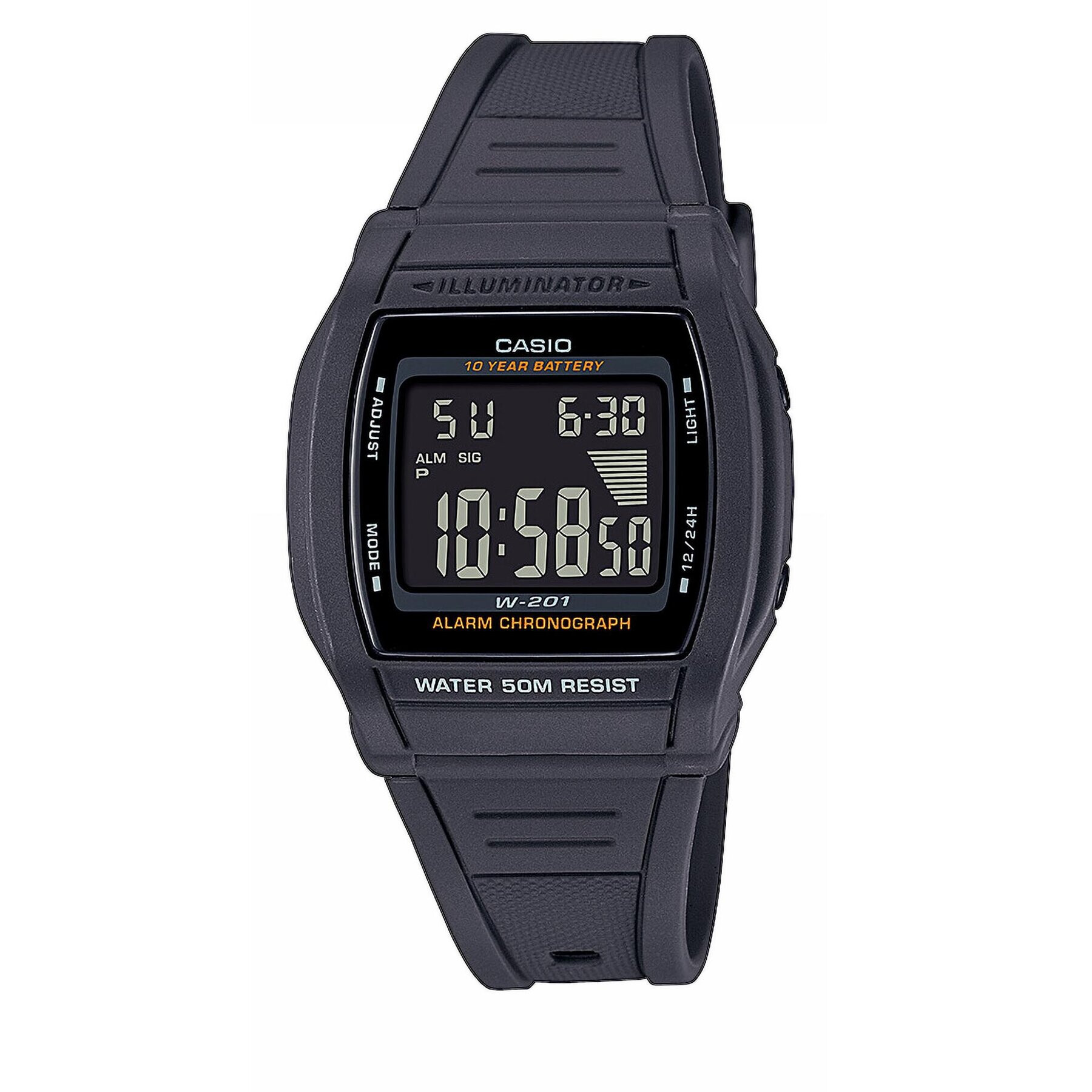 Casio Часовник Digital W-201-1BVEG Черен - Pepit.bg