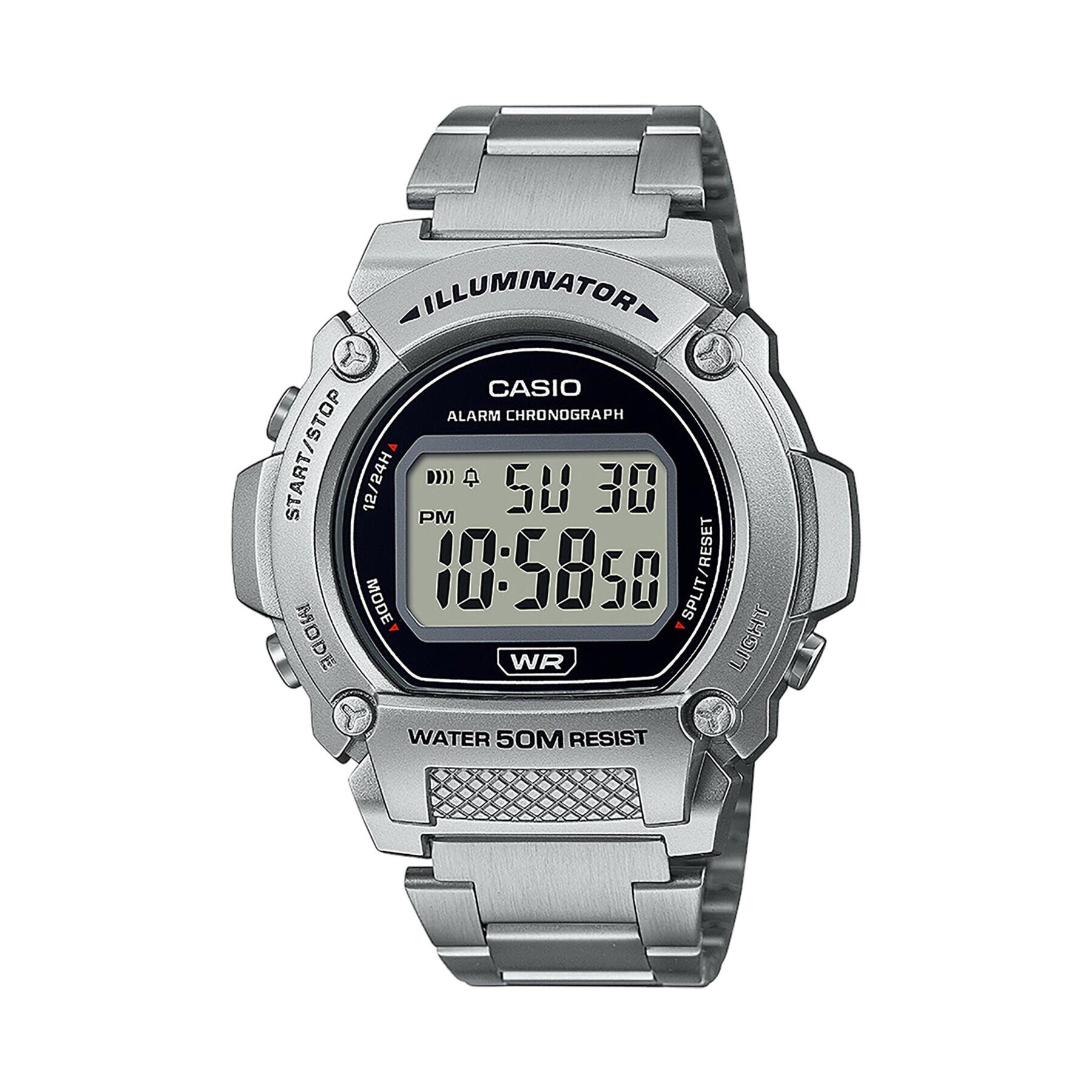 Casio Часовник W-219HD-1AVEF Сребрист - Pepit.bg