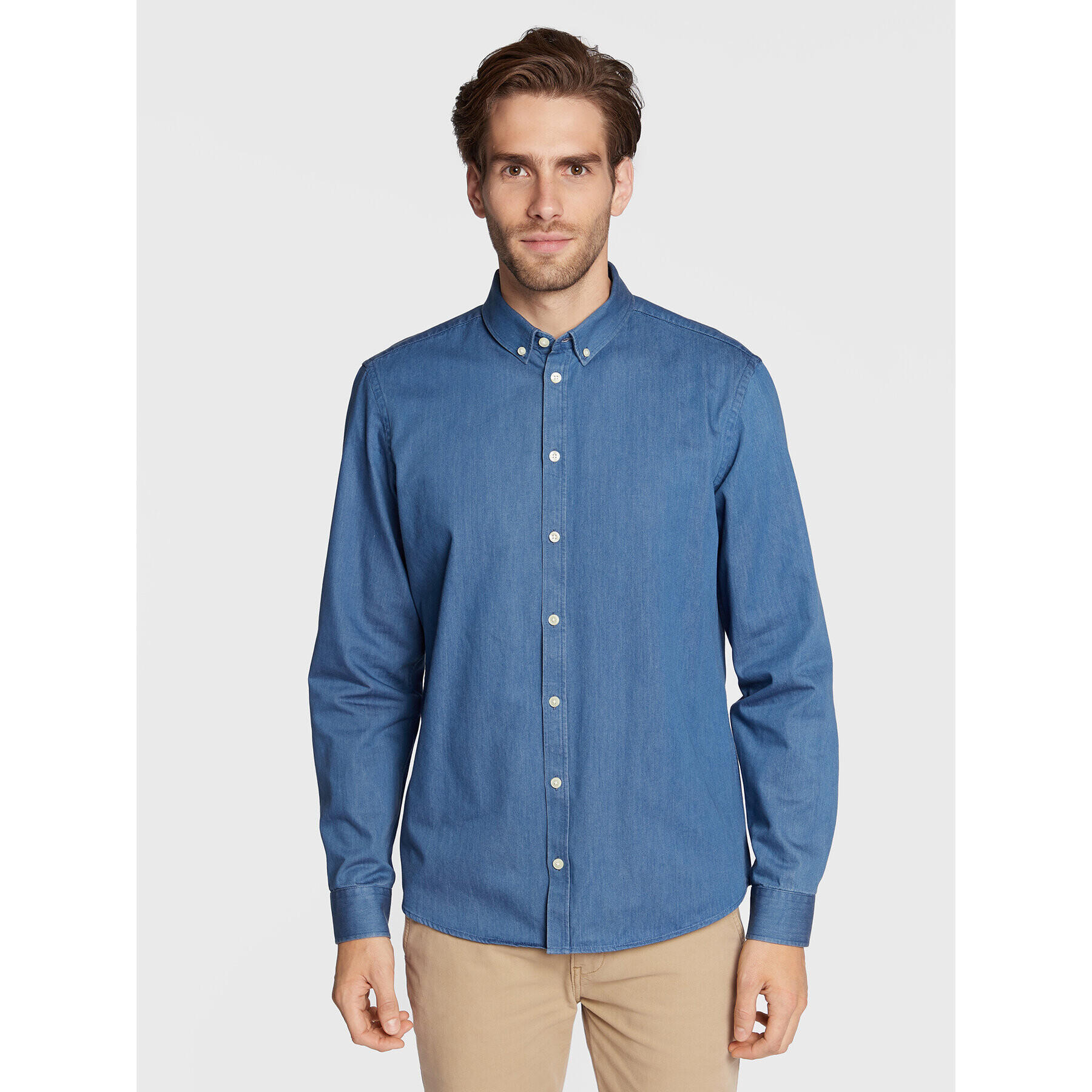 Casual Friday дънкова риза Anton 20504136 Син Regular Fit - Pepit.bg