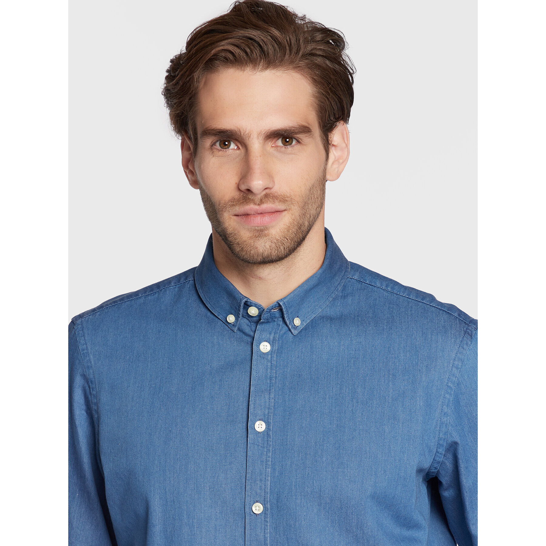 Casual Friday дънкова риза Anton 20504136 Син Regular Fit - Pepit.bg