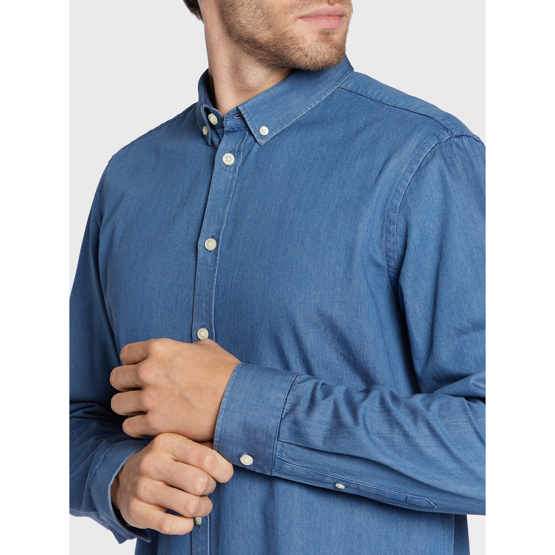 Casual Friday дънкова риза Anton 20504136 Син Regular Fit - Pepit.bg