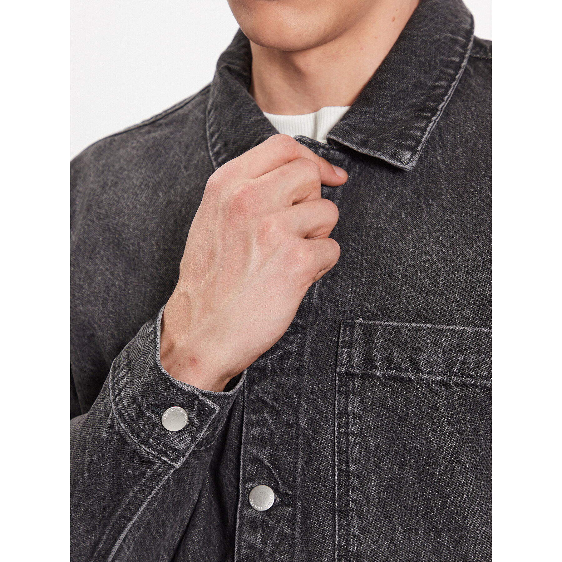 Casual Friday Дънково яке 20504562 Сив Regular Fit - Pepit.bg