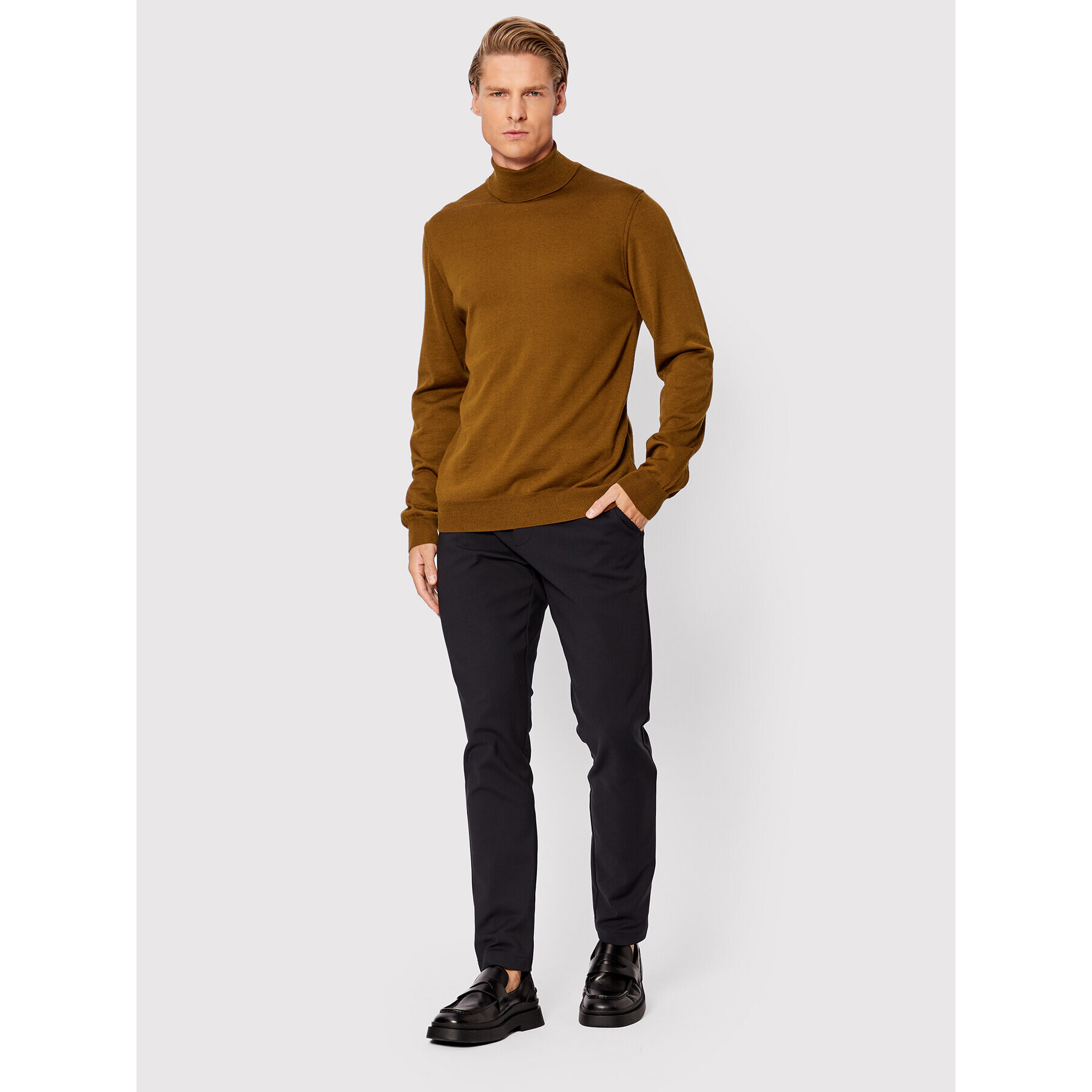 Casual Friday Поло Konrad 501483 Кафяв Slim Fit - Pepit.bg