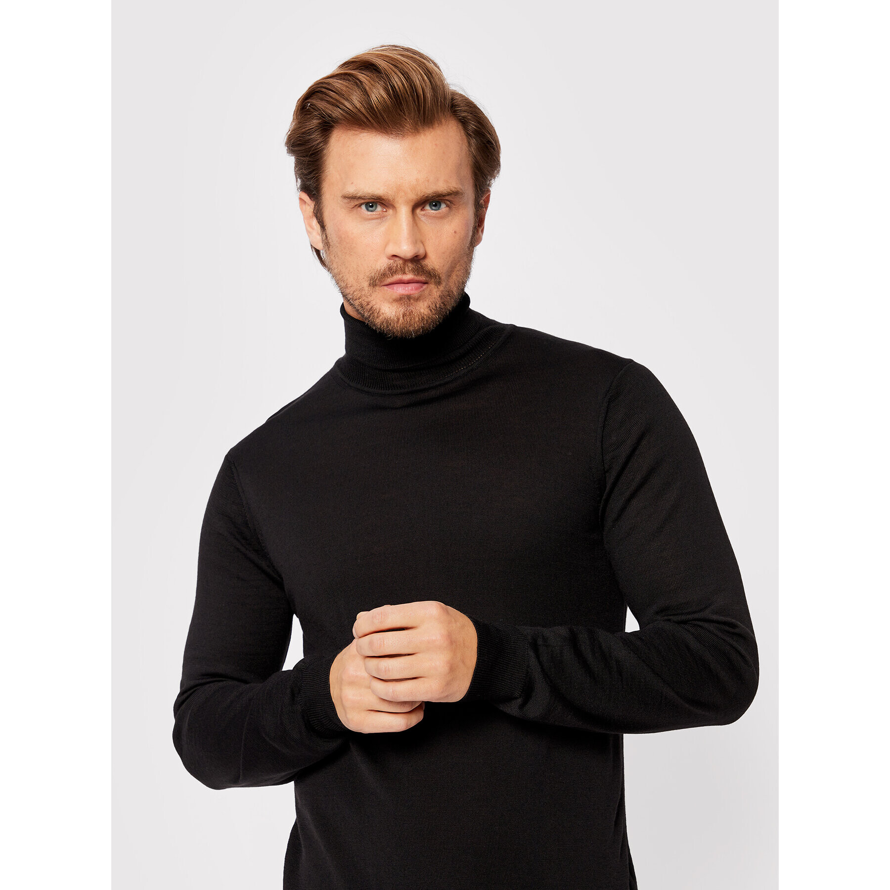 Casual Friday Поло Konrad Merino 501483 Черен Slim Fit - Pepit.bg