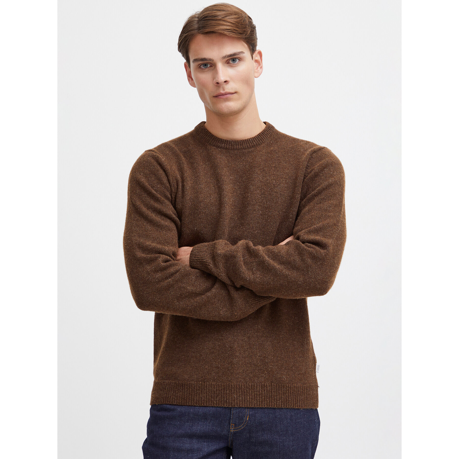 Casual Friday Пуловер 20503970 Кафяв Regular Fit - Pepit.bg