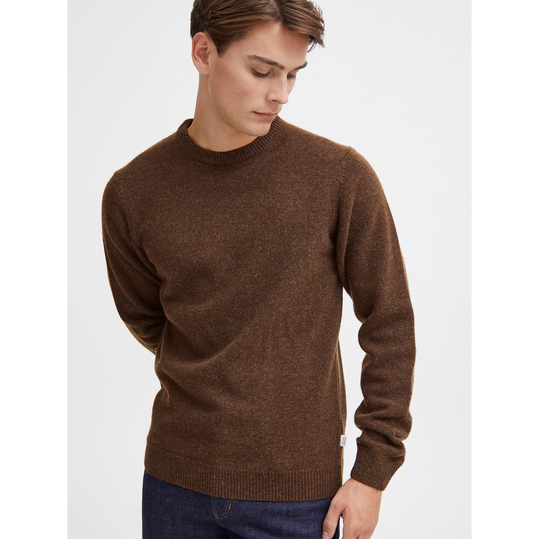 Casual Friday Пуловер 20503970 Кафяв Regular Fit - Pepit.bg