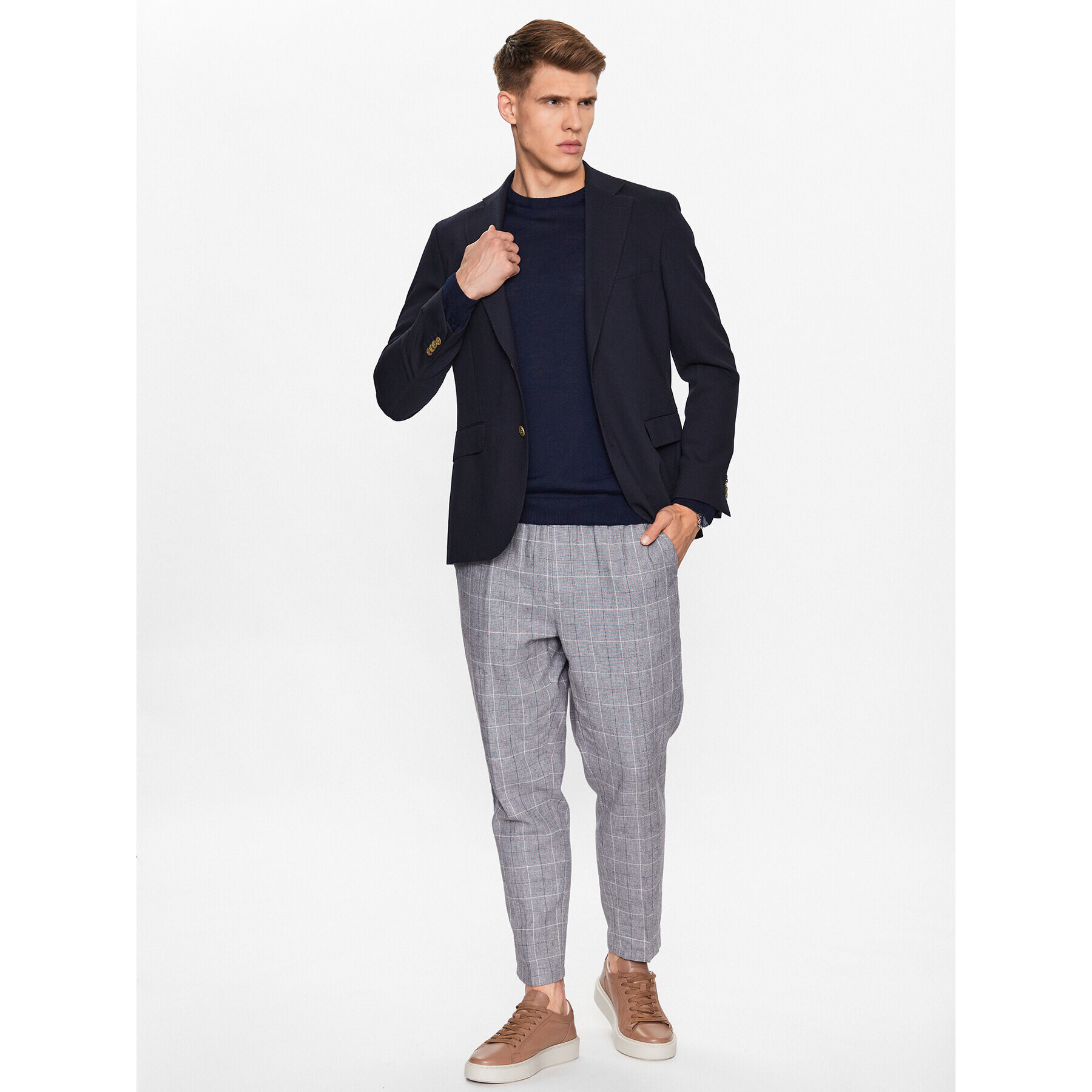 Casual Friday Пуловер 20504485 Тъмносин Slim Fit - Pepit.bg