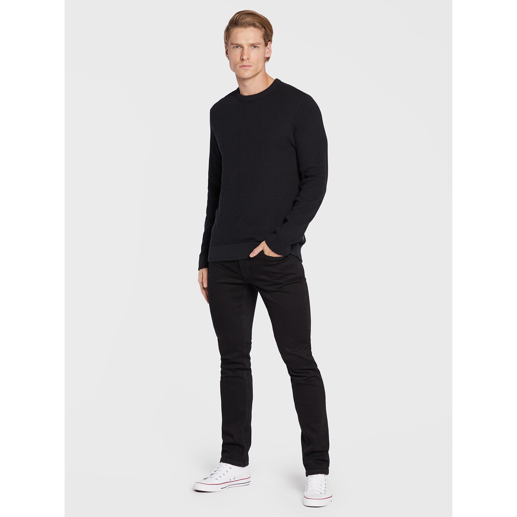 Casual Friday Пуловер Karlo 20503984 Черен Slim Fit - Pepit.bg