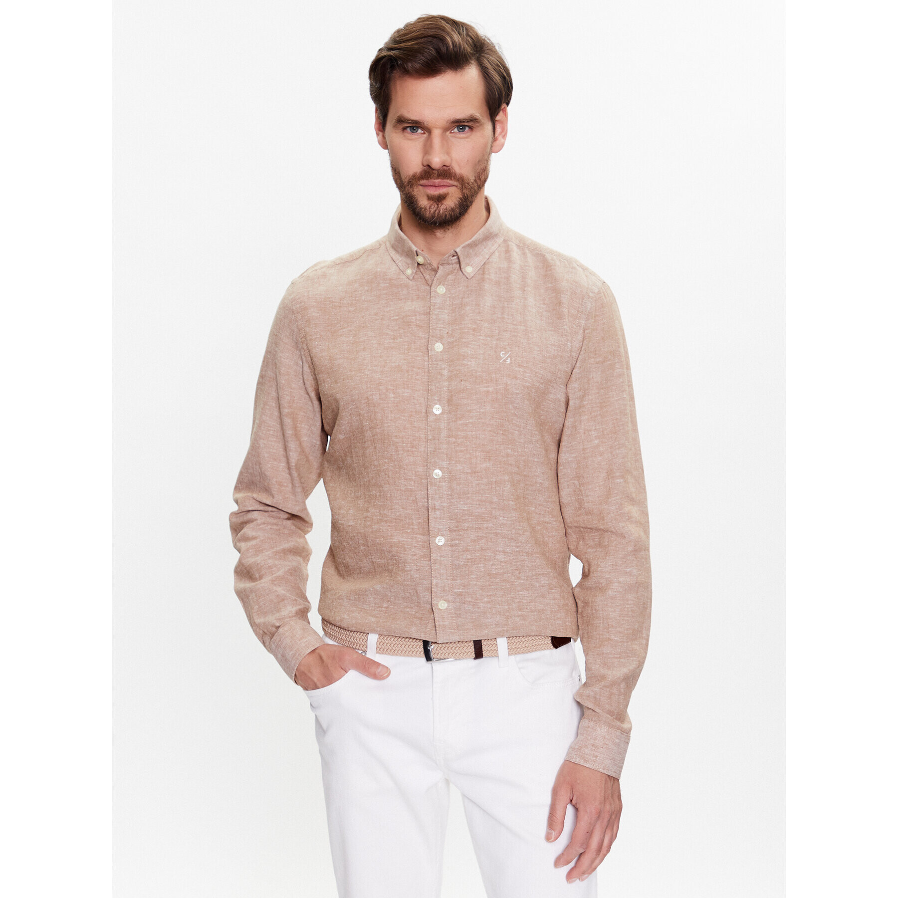 Casual Friday Риза 20504577 Бежов Regular Fit - Pepit.bg