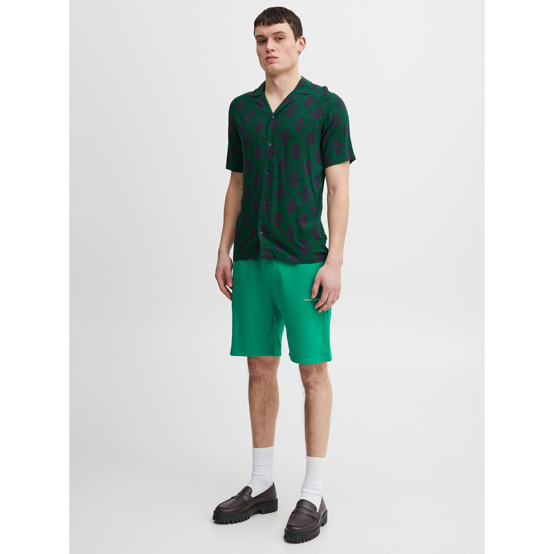 Casual Friday Риза 20504671 Зелен Regular Fit - Pepit.bg