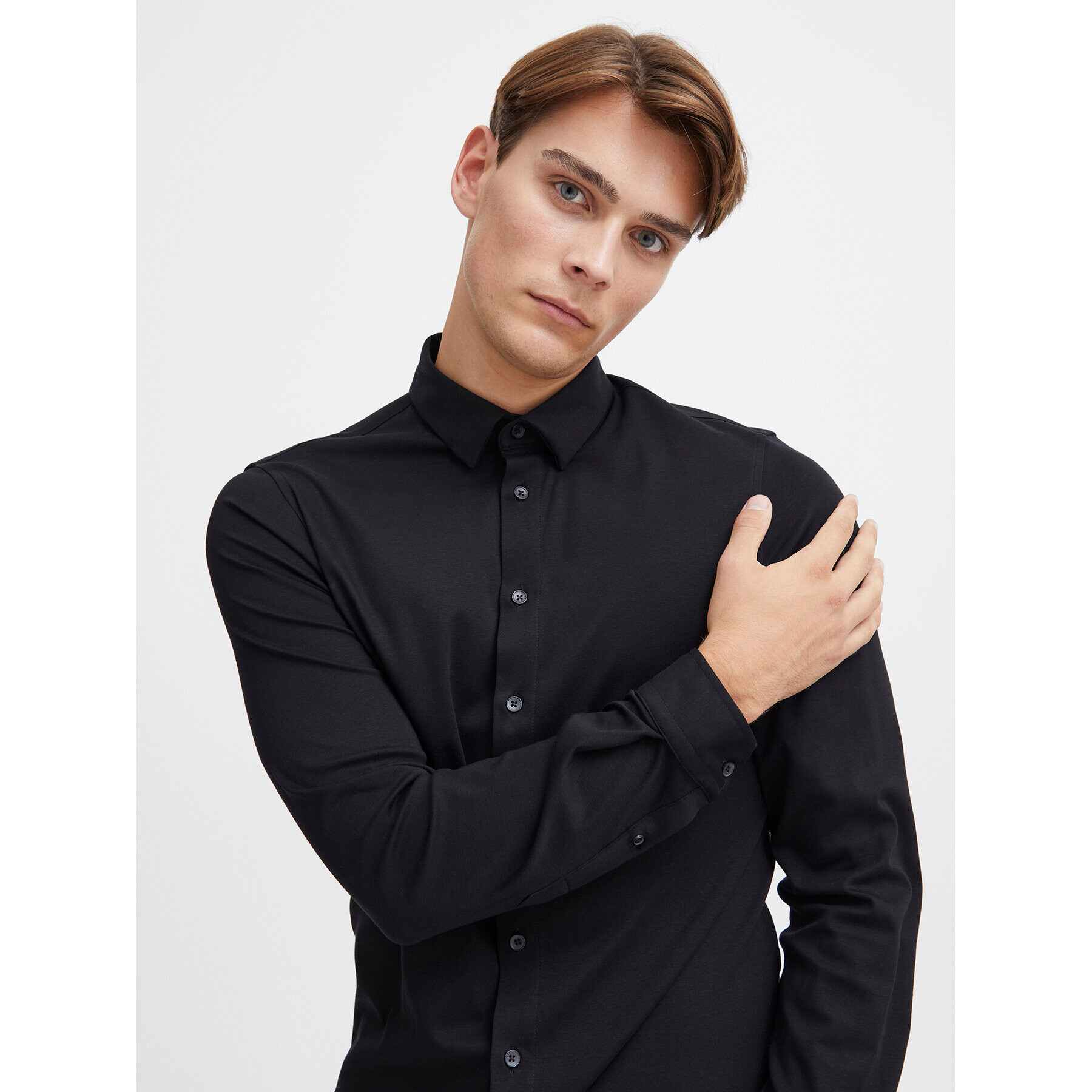 Casual Friday Риза 20504841 Черен Slim Fit - Pepit.bg