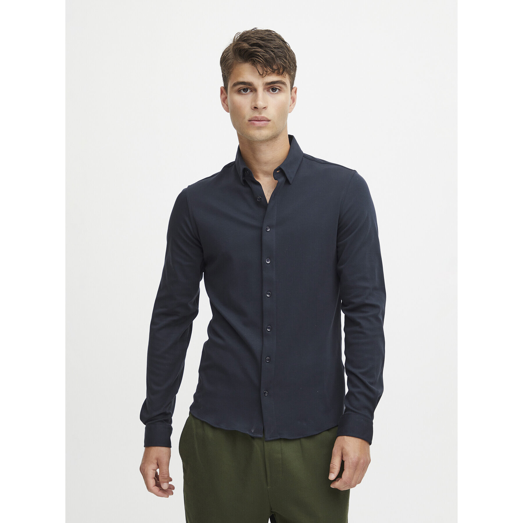 Casual Friday Риза 20504841 Тъмносин Slim Fit - Pepit.bg