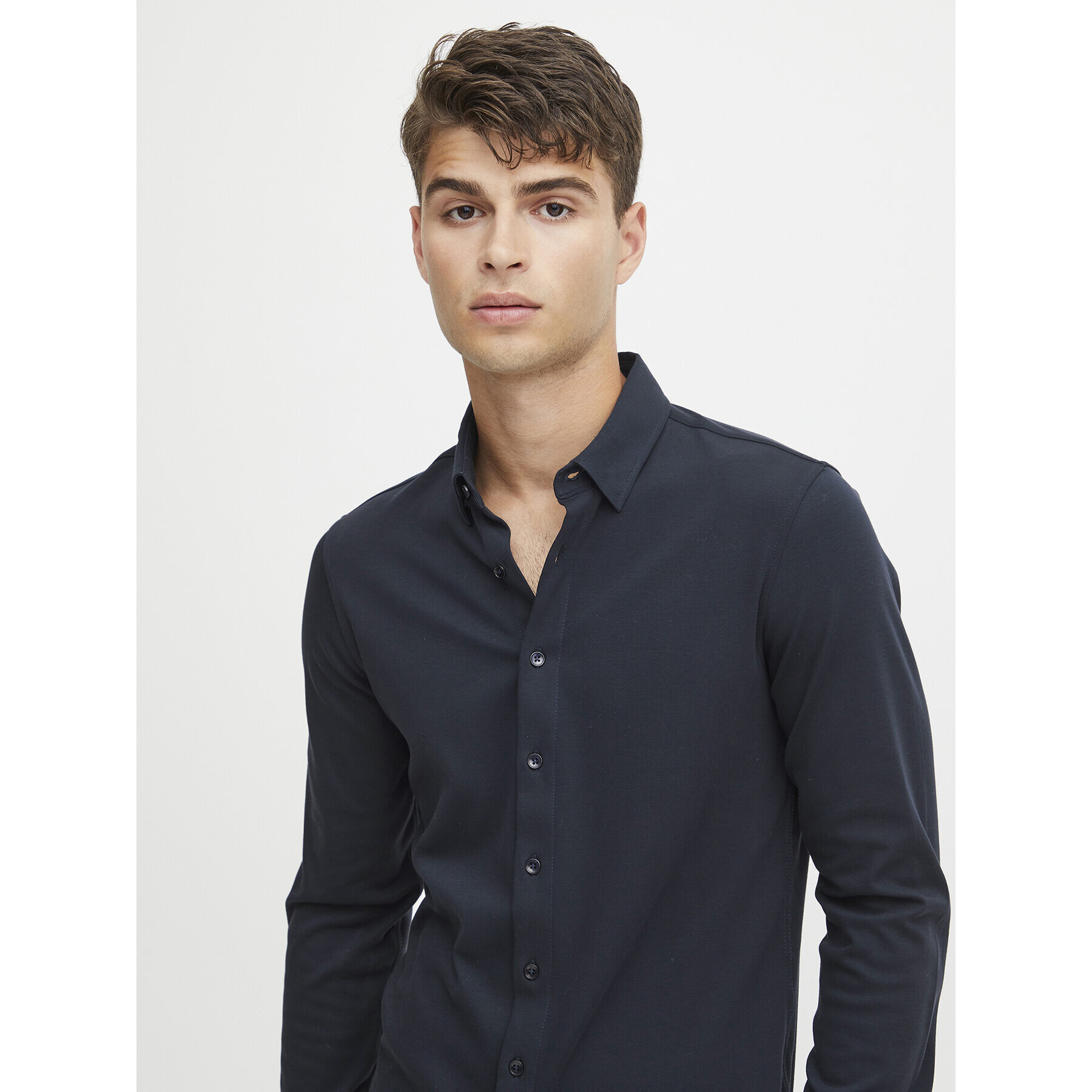 Casual Friday Риза 20504841 Тъмносин Slim Fit - Pepit.bg