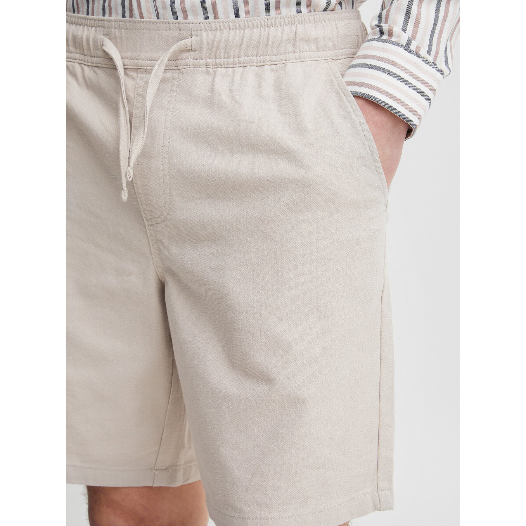 Casual Friday Шорти от плат 20504305 Бежов Regular Fit - Pepit.bg