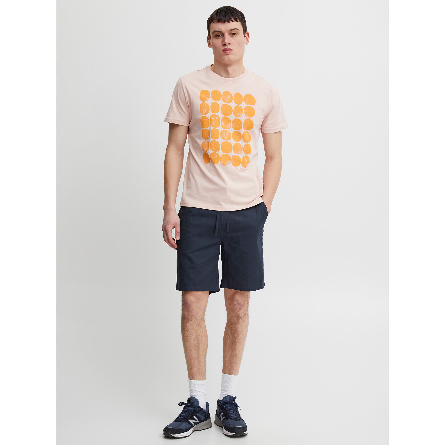 Casual Friday Шорти от плат 20504678 Тъмносин Regular Fit - Pepit.bg