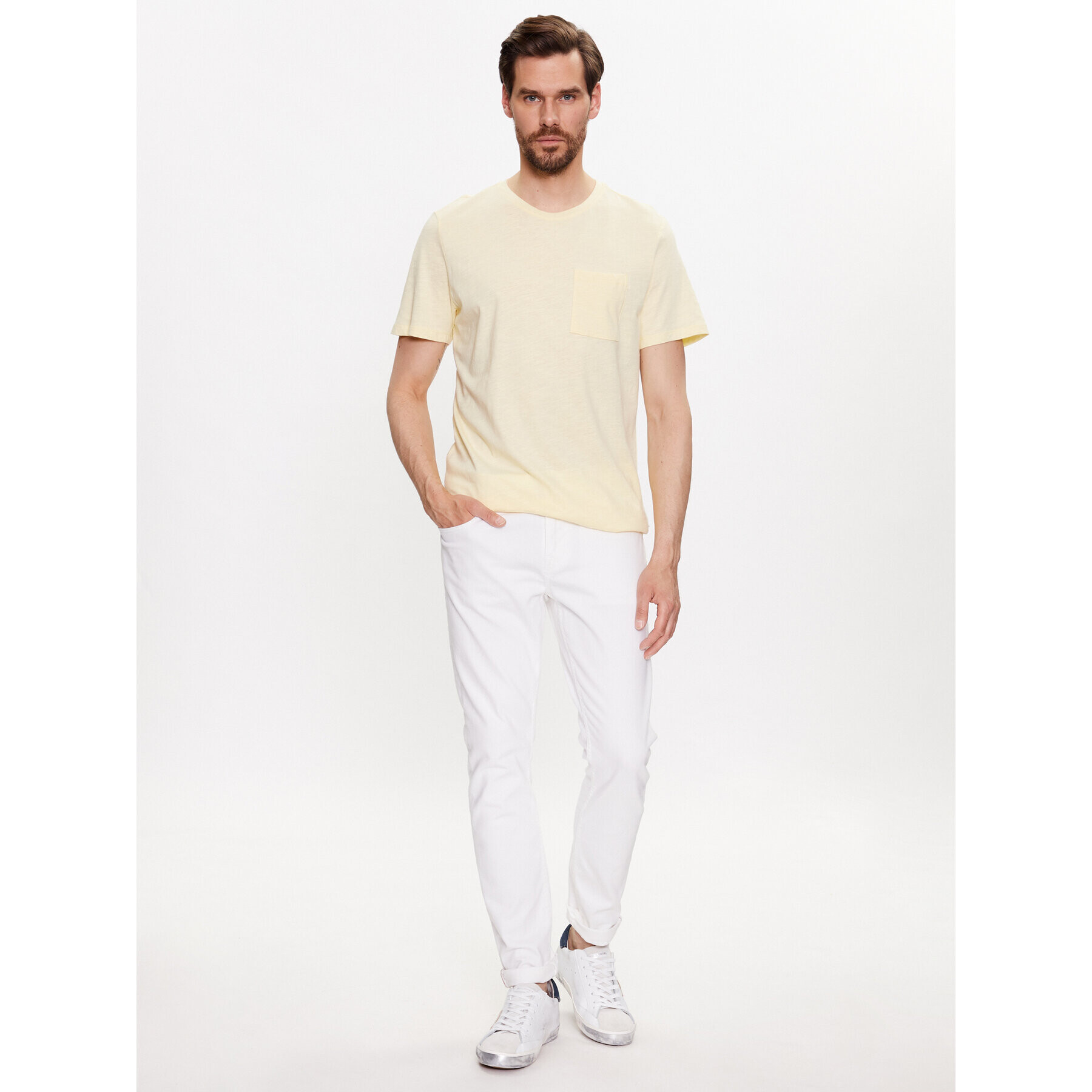 Casual Friday Тишърт 20504283 Жълт Regular Fit - Pepit.bg