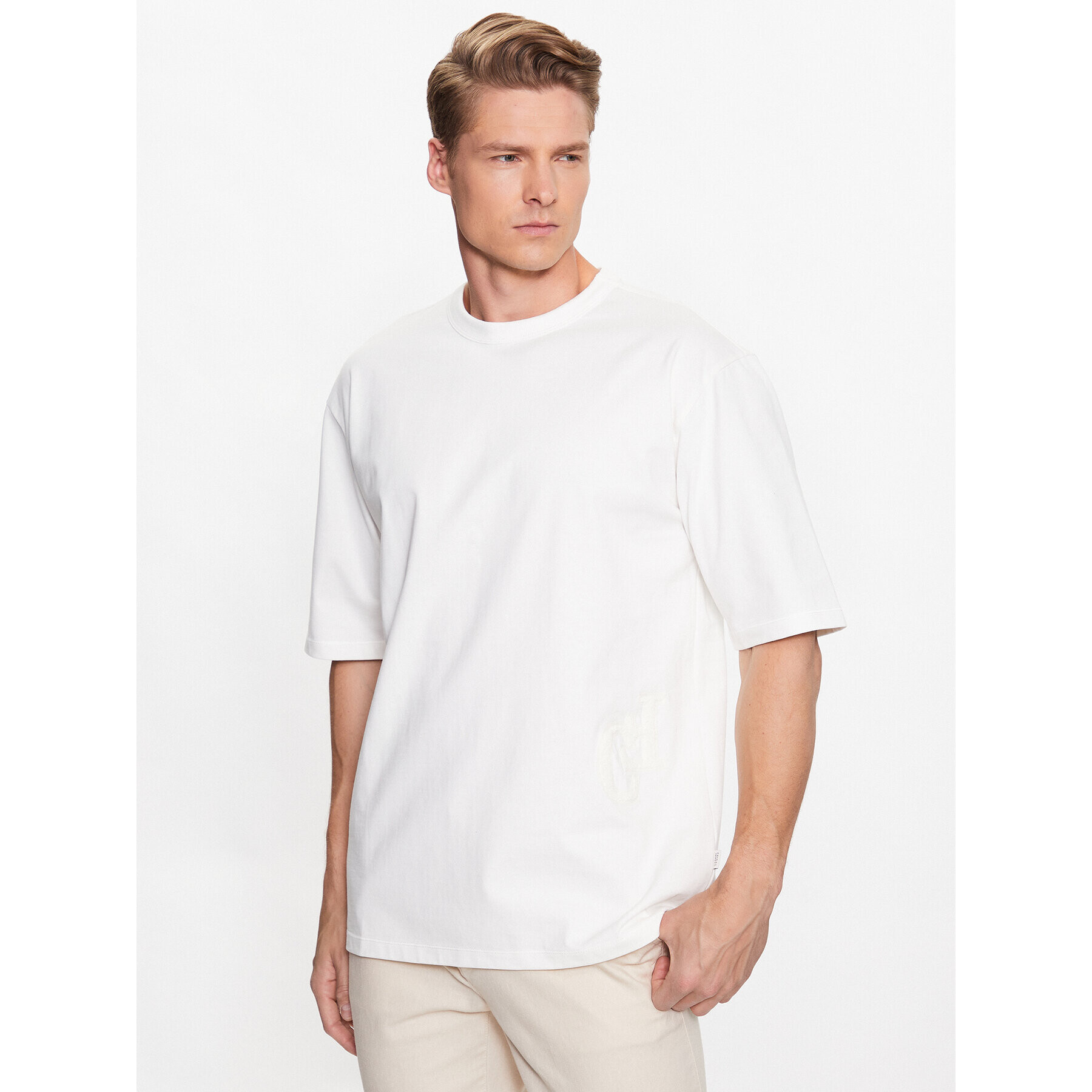 Casual Friday Тишърт 20504605 Екрю Regular Fit - Pepit.bg