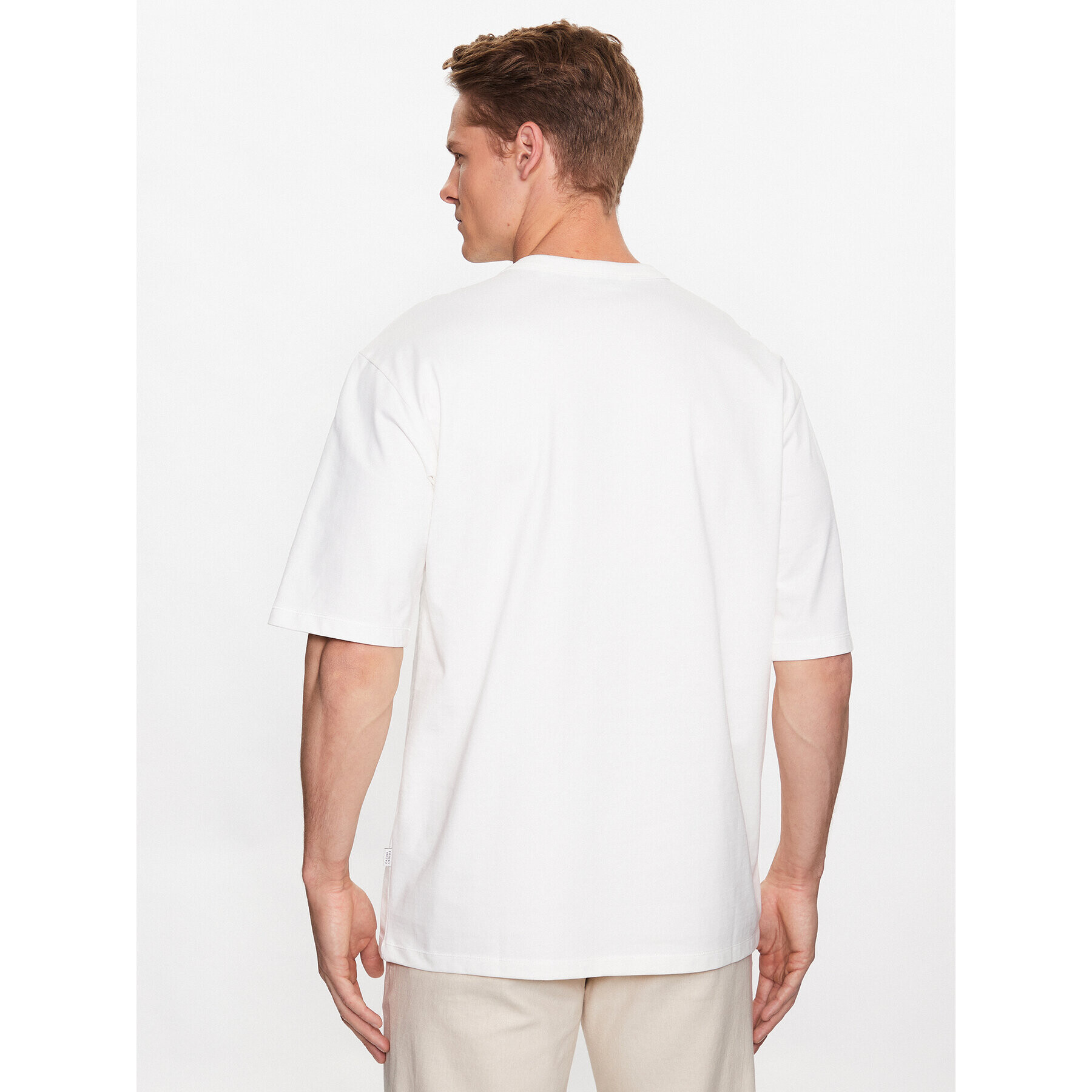 Casual Friday Тишърт 20504605 Екрю Regular Fit - Pepit.bg