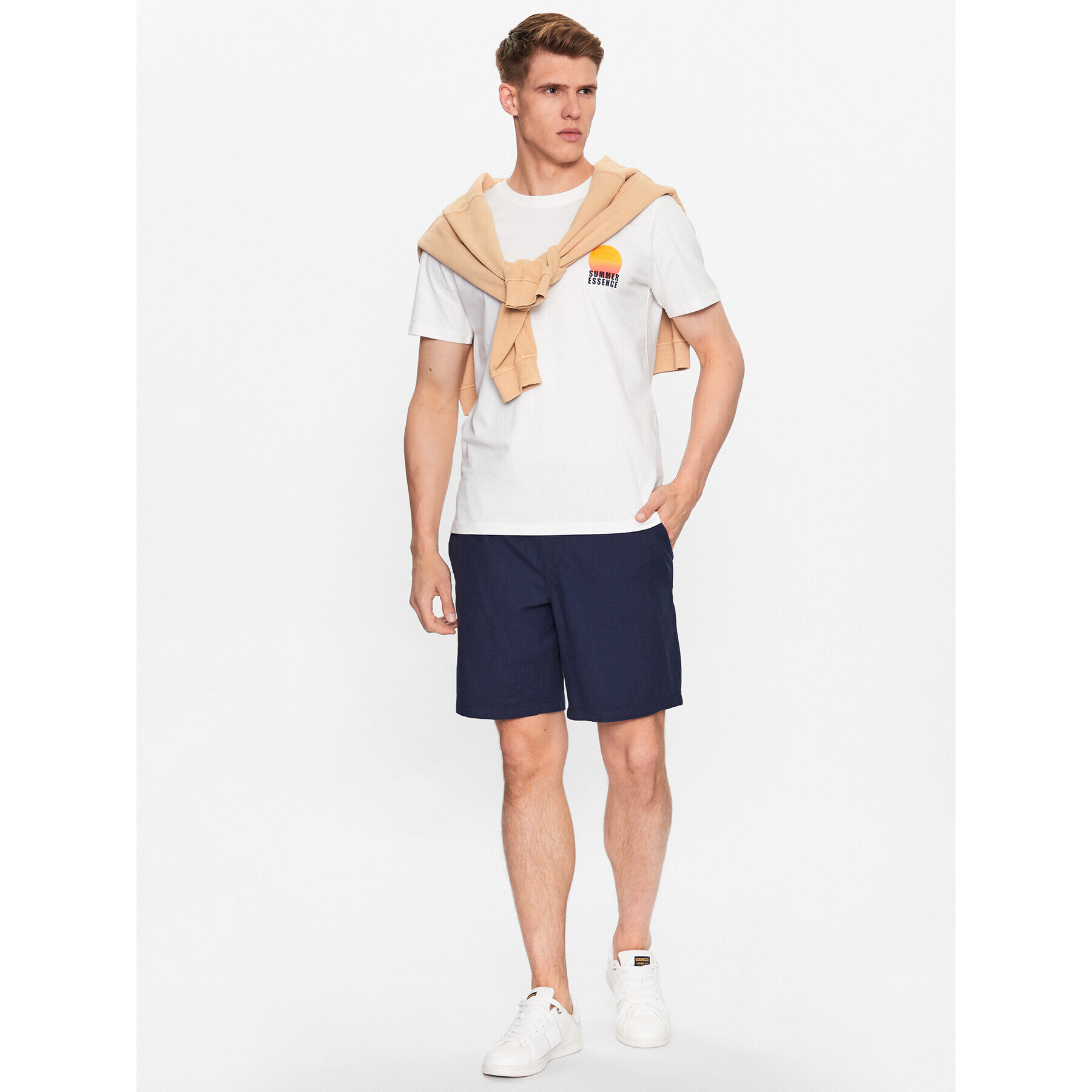 Casual Friday Тишърт 20504704 Екрю Regular Fit - Pepit.bg