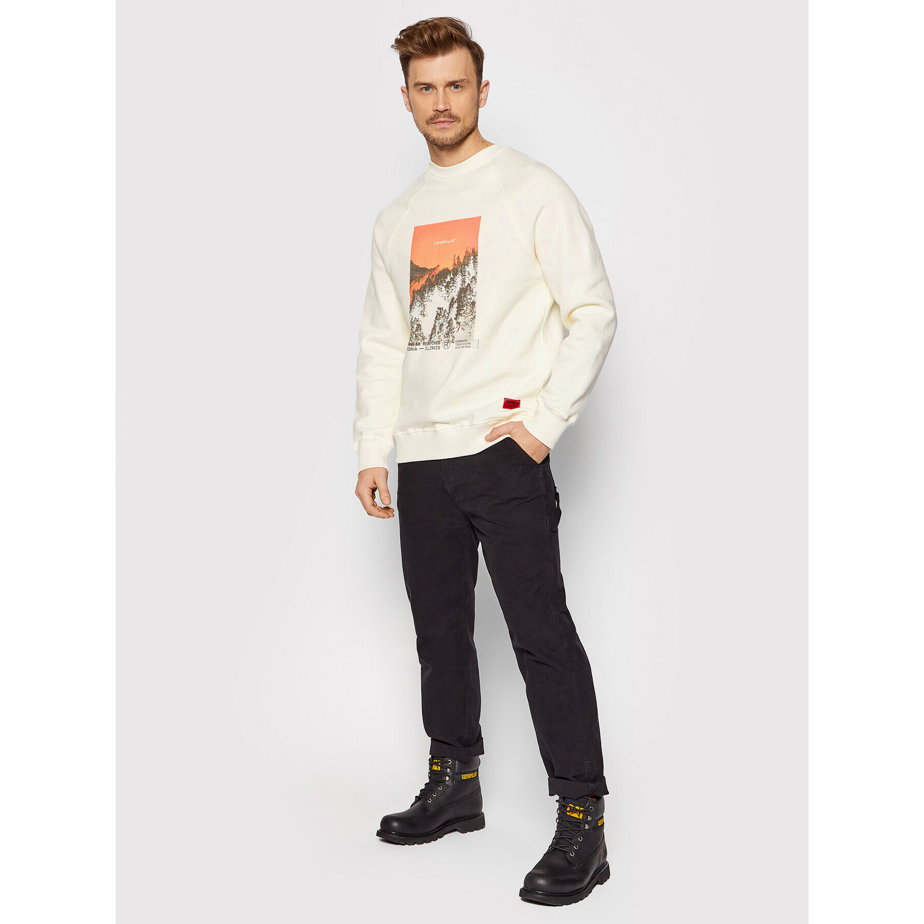 CATerpillar Суитшърт 2910511 Бежов Regular Fit - Pepit.bg