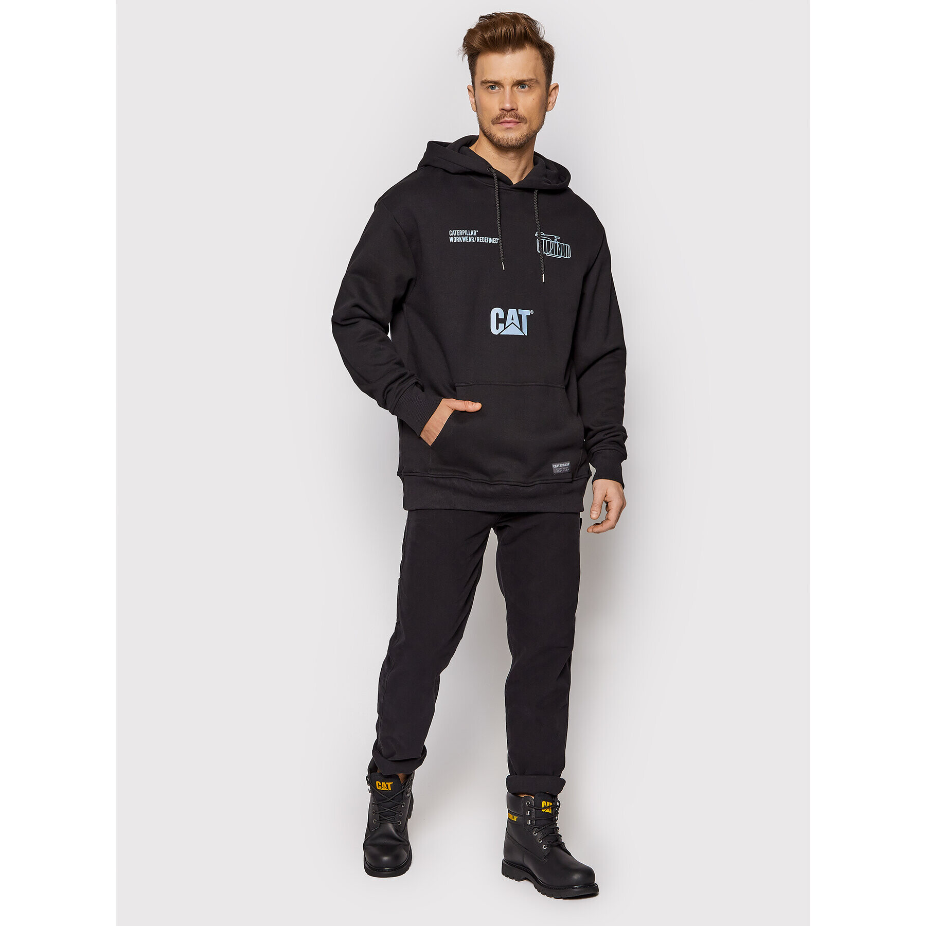 CATerpillar Суитшърт 2910526 Черен Relaxed Fit - Pepit.bg