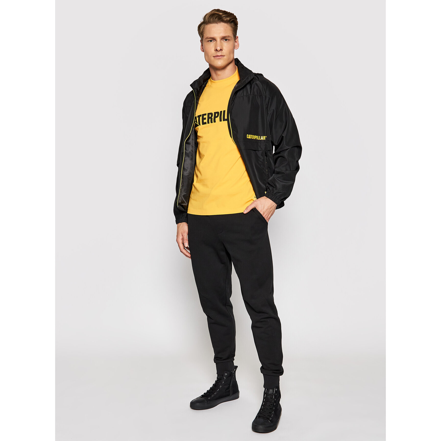 CATerpillar Тишърт 2511242 Жълт Regular Fit - Pepit.bg