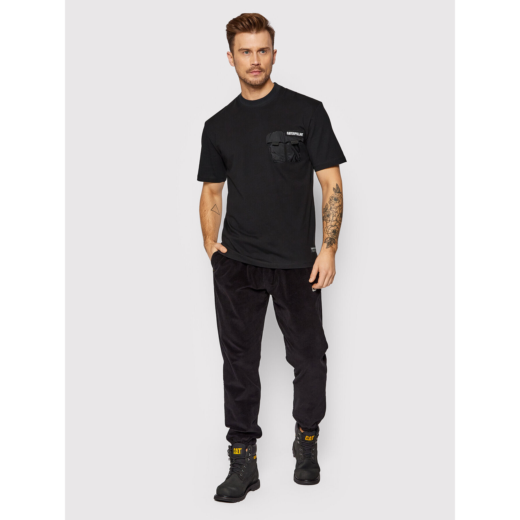 CATerpillar Тишърт 2511870 Черен Regular Fit - Pepit.bg