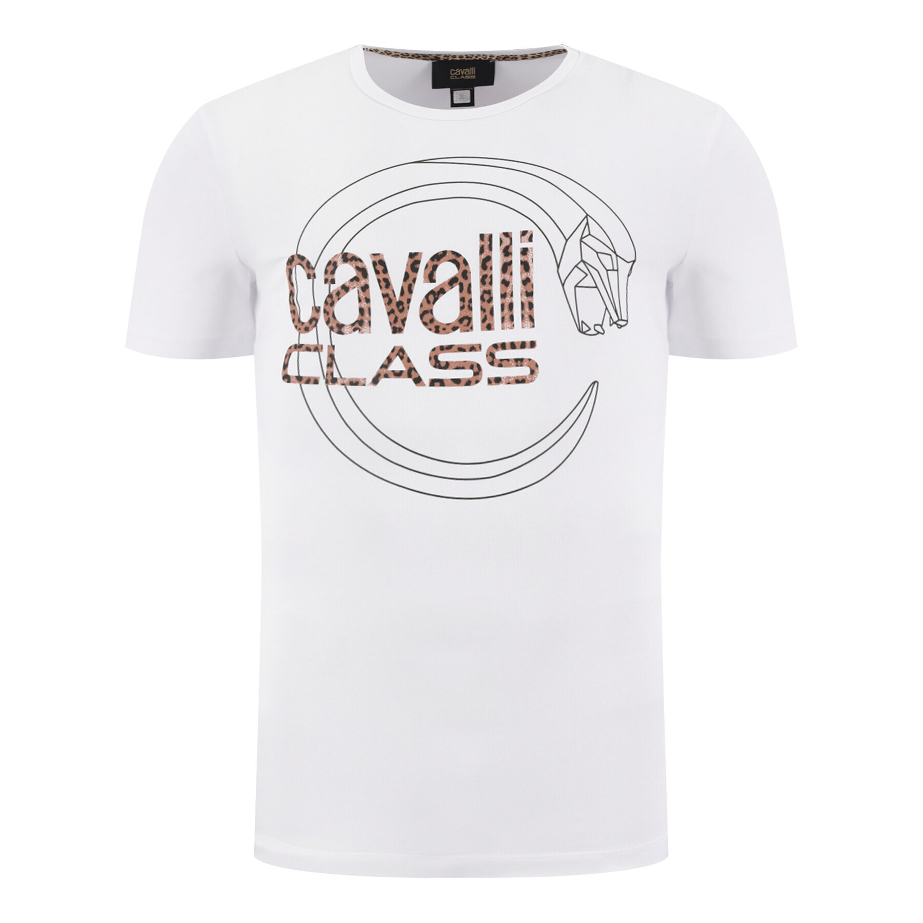 Cavalli Class Тишърт B3JVB705 Бял Regular Fit - Pepit.bg