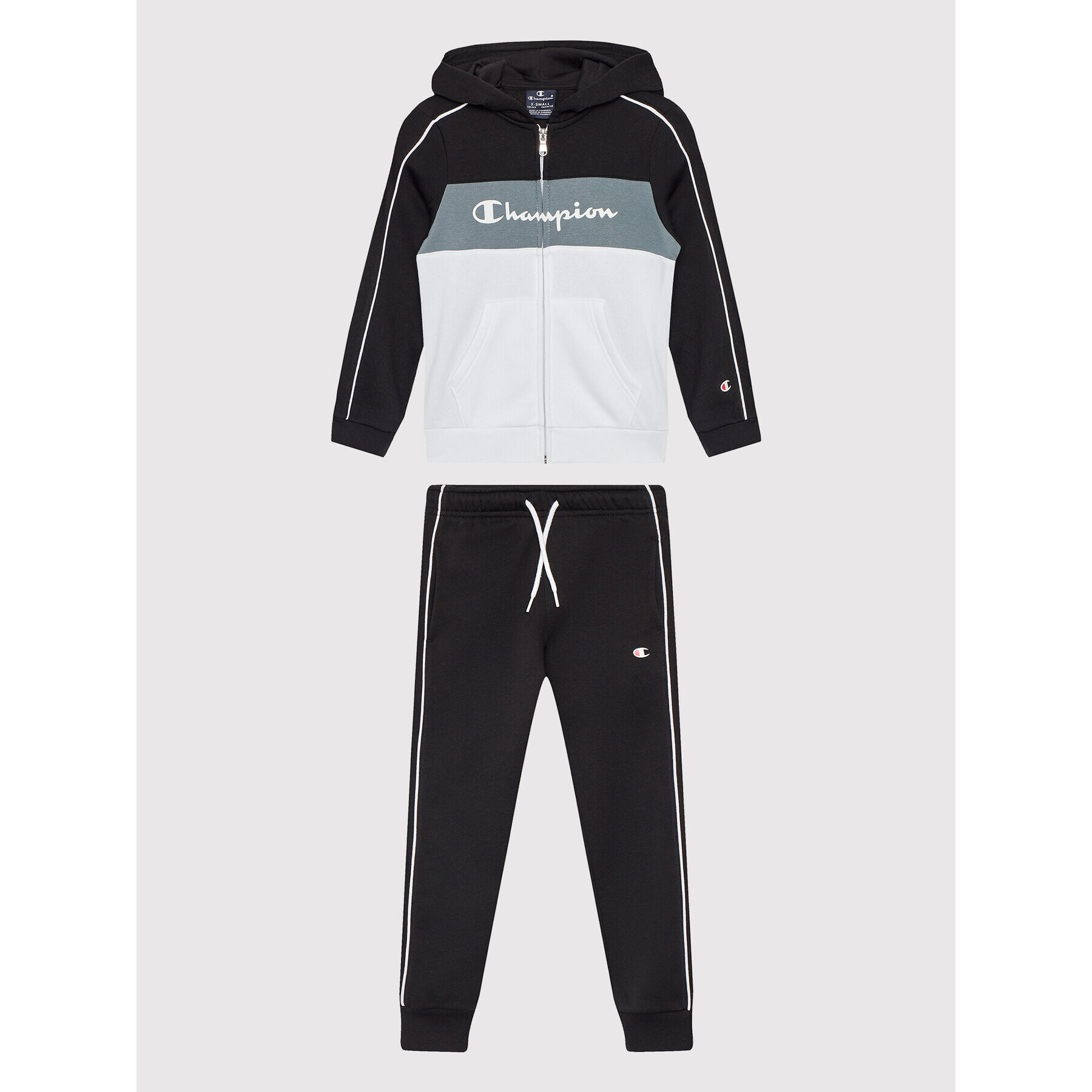 Champion Анцуг Colour Block Fleece 306182 Черен Regular Fit - Pepit.bg
