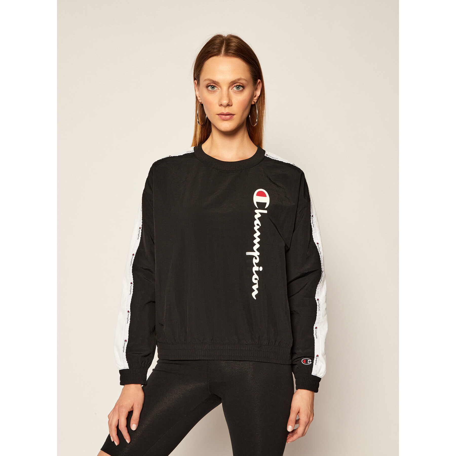 Champion Анорак C Logo 113452 Черен Custom Fit - Pepit.bg