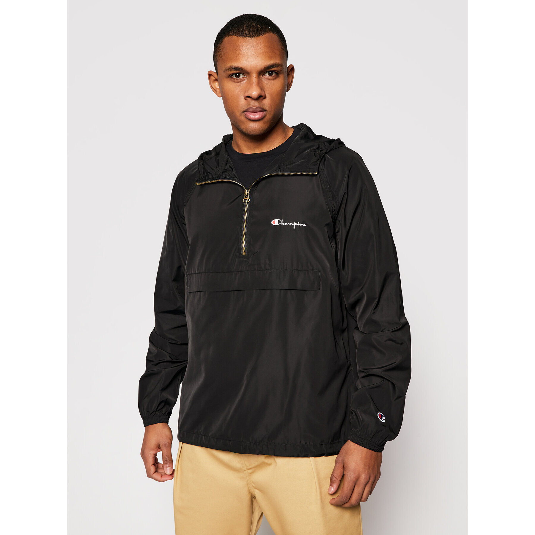 Champion Анорак Half Zip-Up 213675 Черен Regular Fit - Pepit.bg