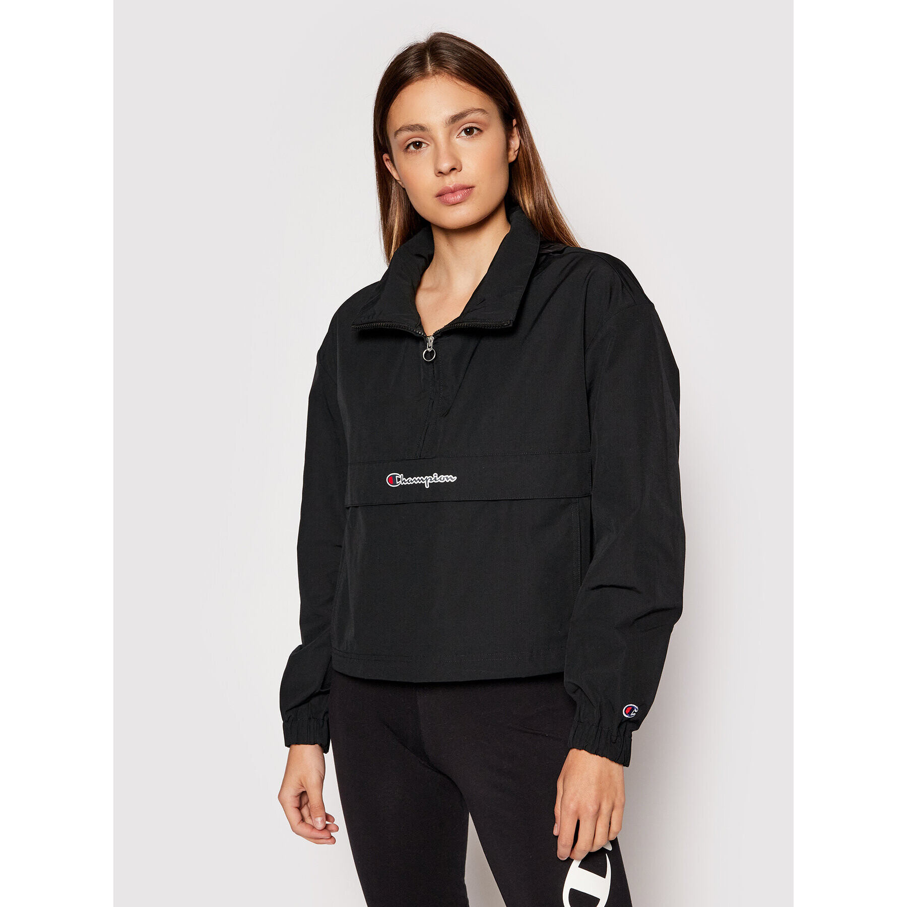 Champion Анорак Script Logo 114170 Черен Regular Fit - Pepit.bg