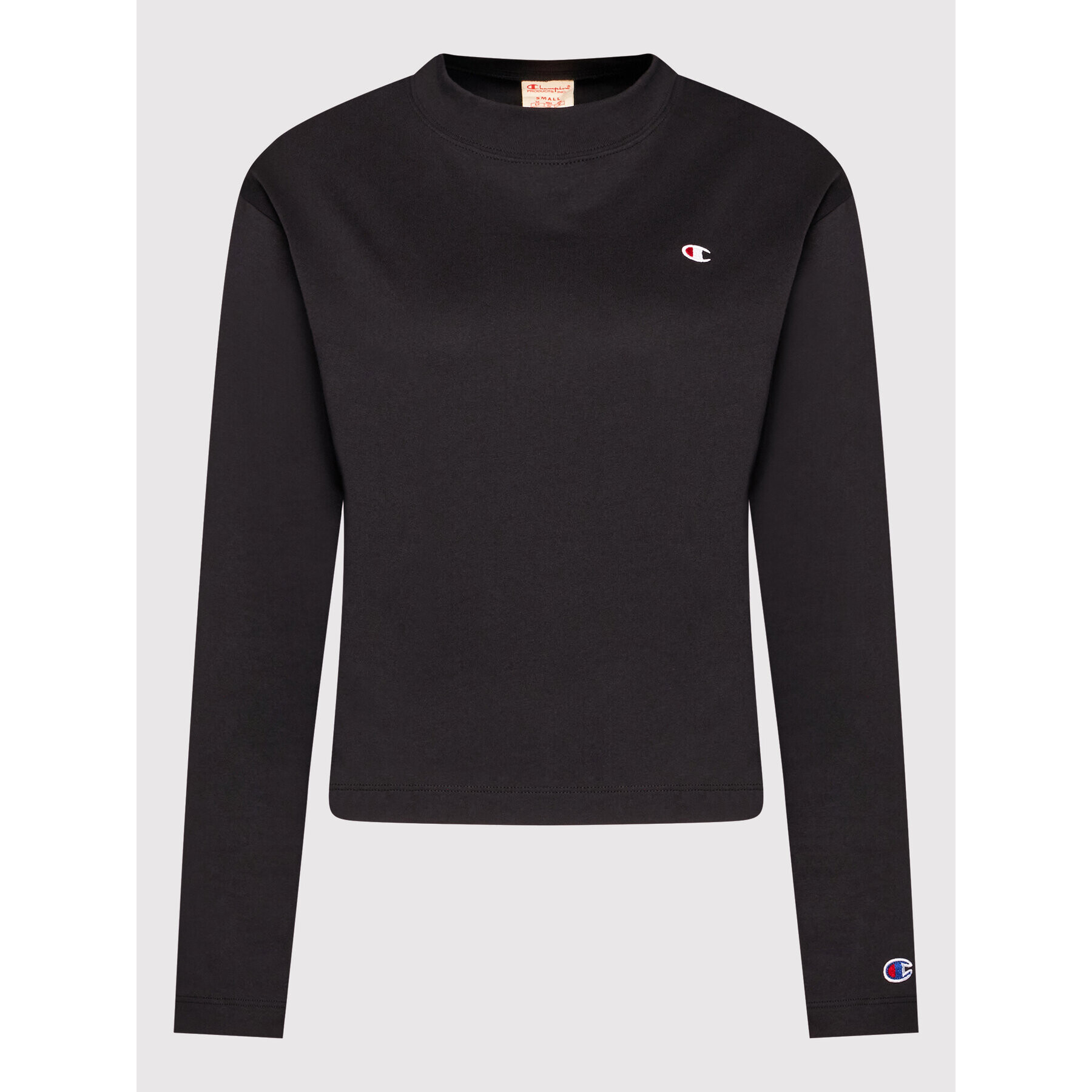 Champion Блуза C Logo Long Sleeve 114235 Черен Custom Fit - Pepit.bg