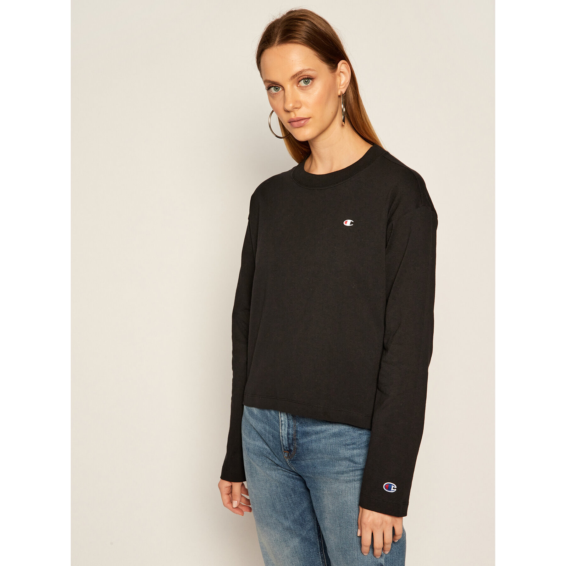 Champion Блуза Crewneck 113365 Черен Relaxed Fit - Pepit.bg