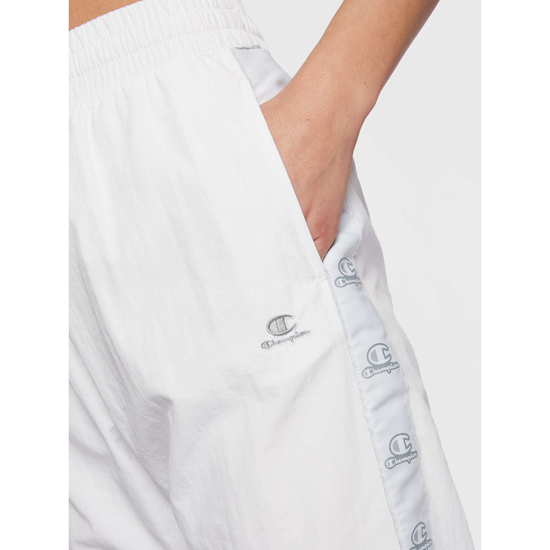 Champion Долнище анцуг 115495 Бял Regular Fit - Pepit.bg
