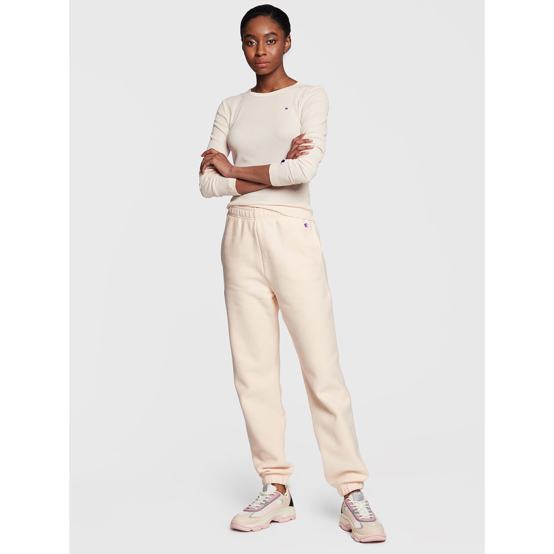 Champion Долнище анцуг 115722 Оранжев Regular Fit - Pepit.bg