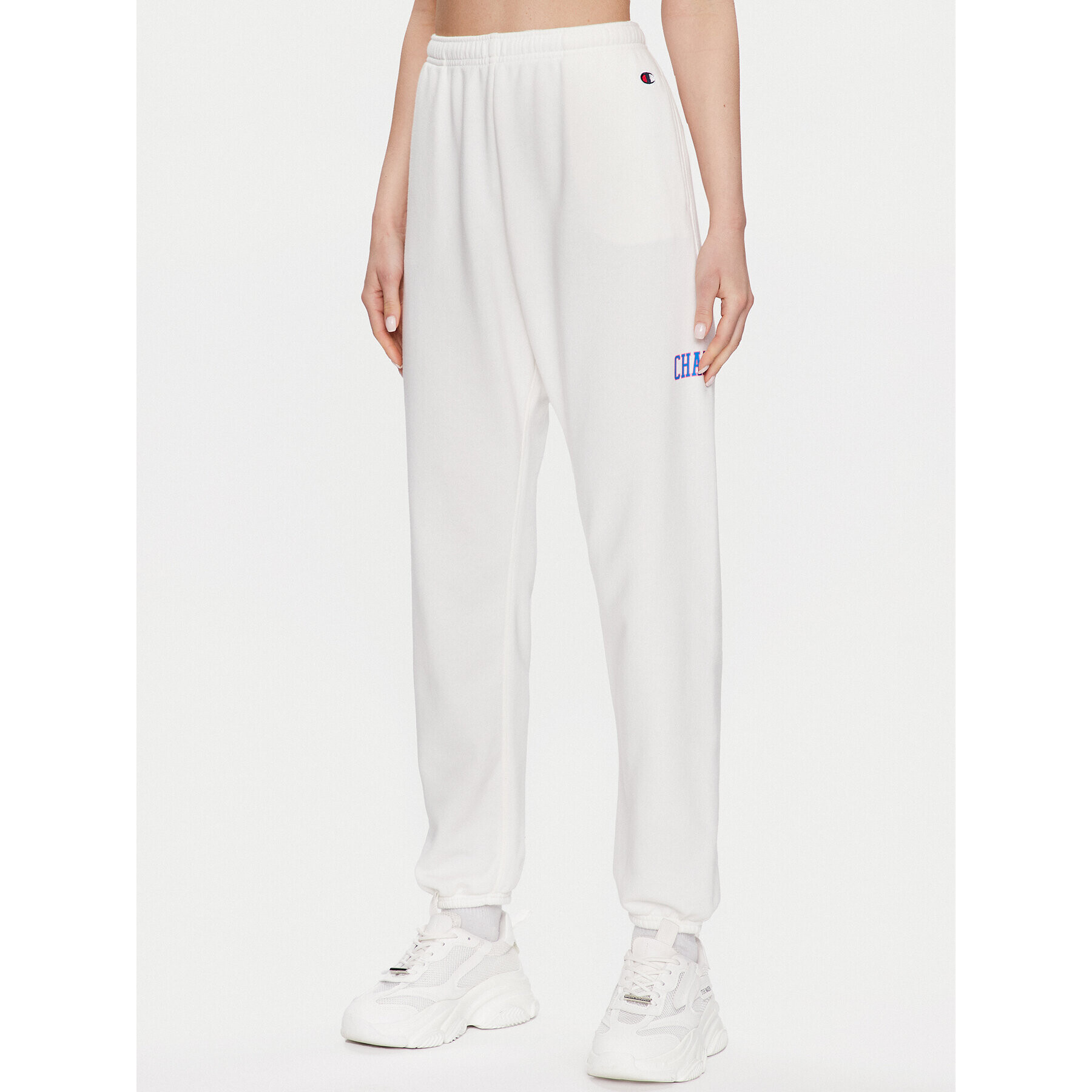 Champion Долнище анцуг 116083 Бял Regular Fit - Pepit.bg
