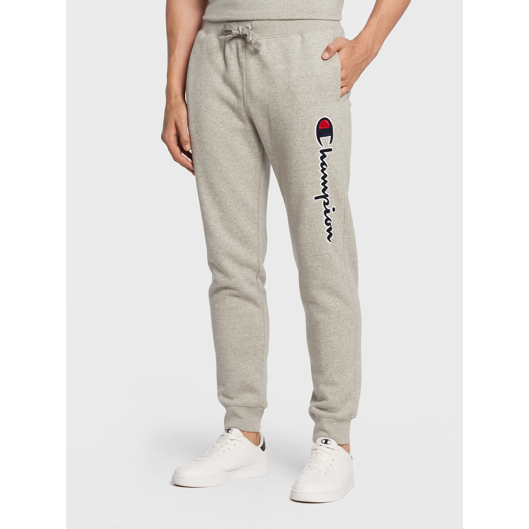 Champion Долнище анцуг 217860 Сив Regular Fit - Pepit.bg