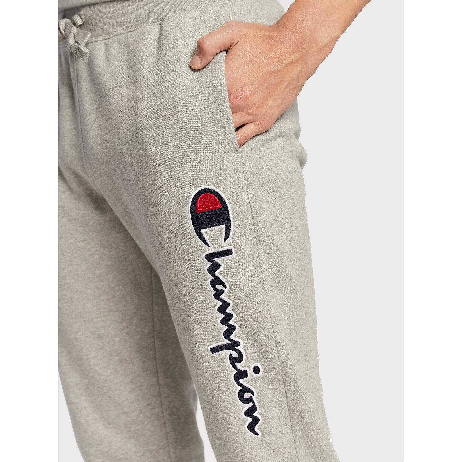 Champion Долнище анцуг 217860 Сив Regular Fit - Pepit.bg