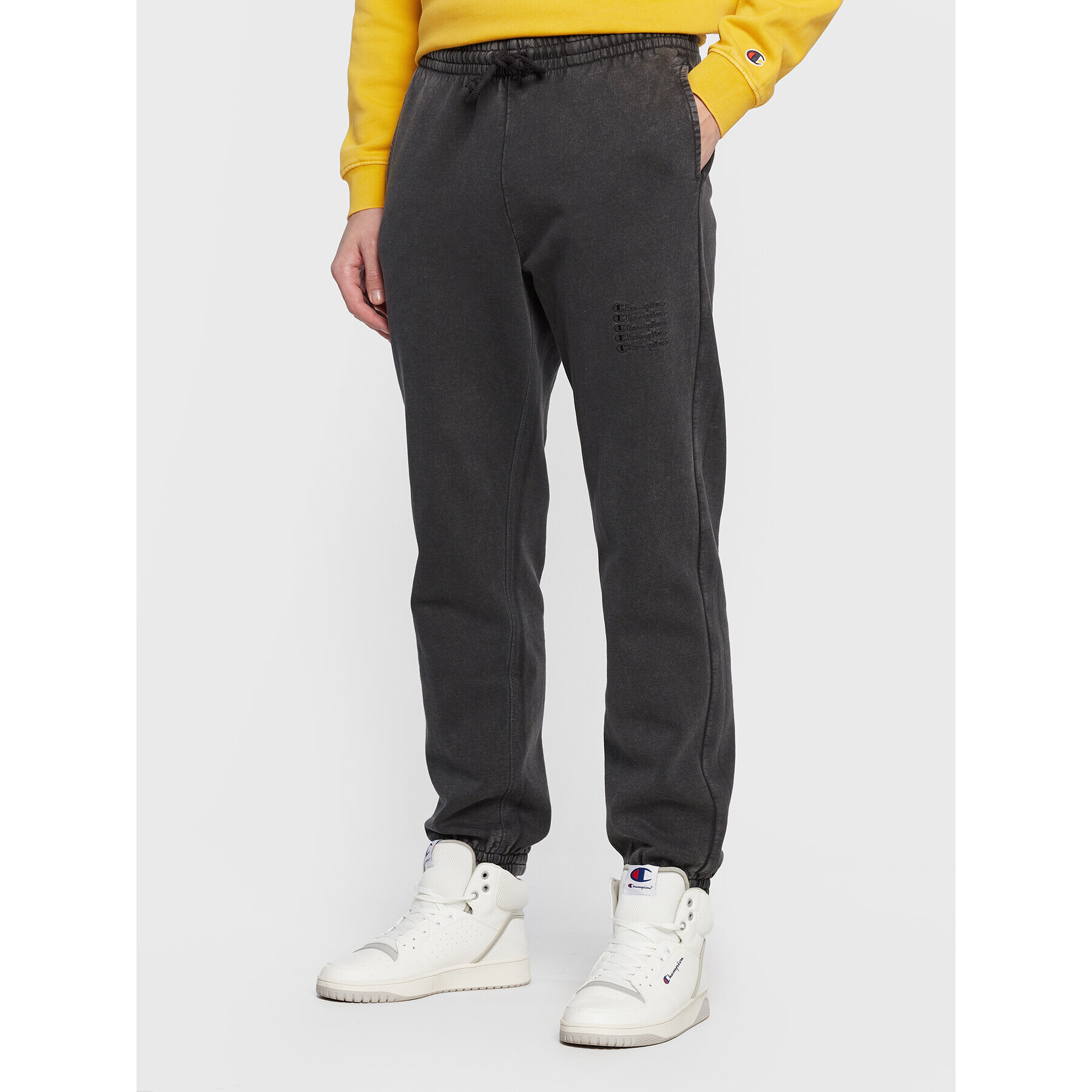 Champion Долнище анцуг 217896 Сив Regular Fit - Pepit.bg