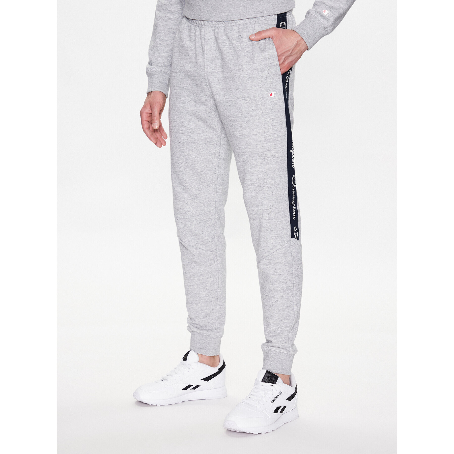 Champion Долнище анцуг 218709 Сив Slim Fit - Pepit.bg