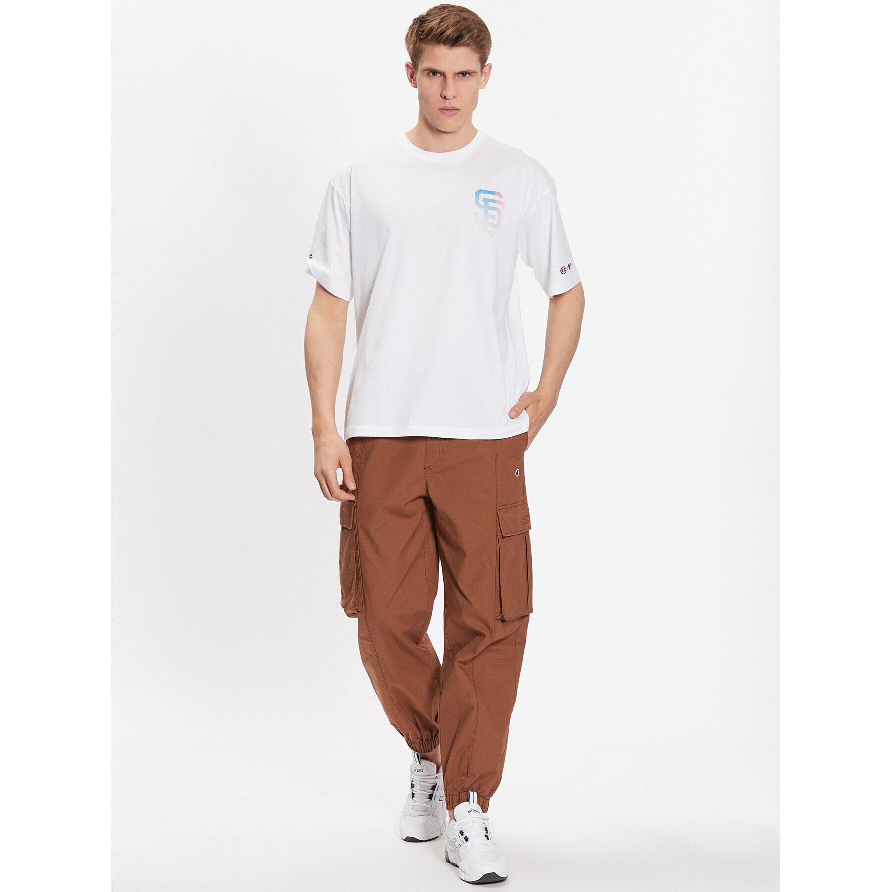 Champion Долнище анцуг 218739 Кафяв Regular Fit - Pepit.bg