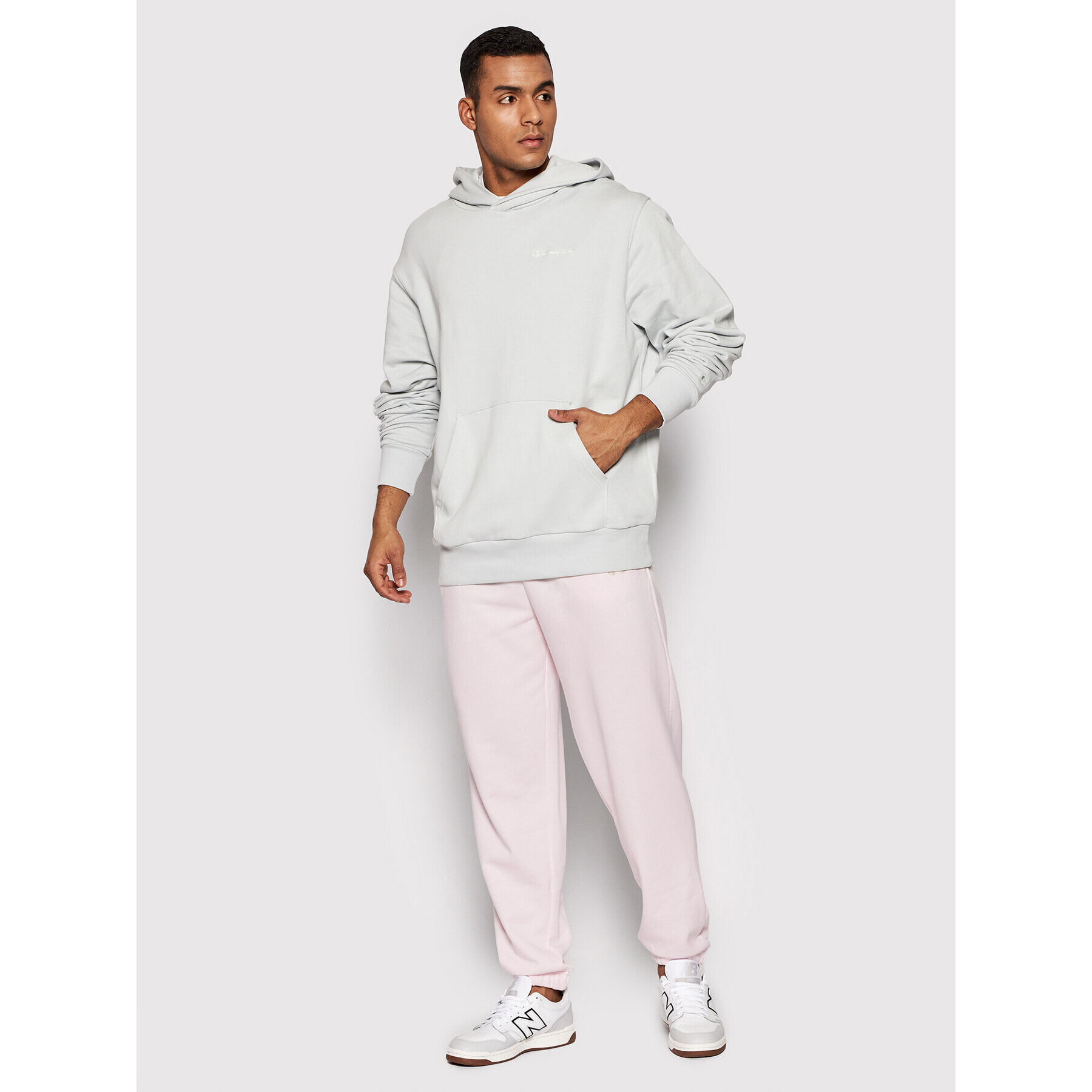 Champion Долнище анцуг Eco-Future Terry 217404 Розов Custom Fit - Pepit.bg
