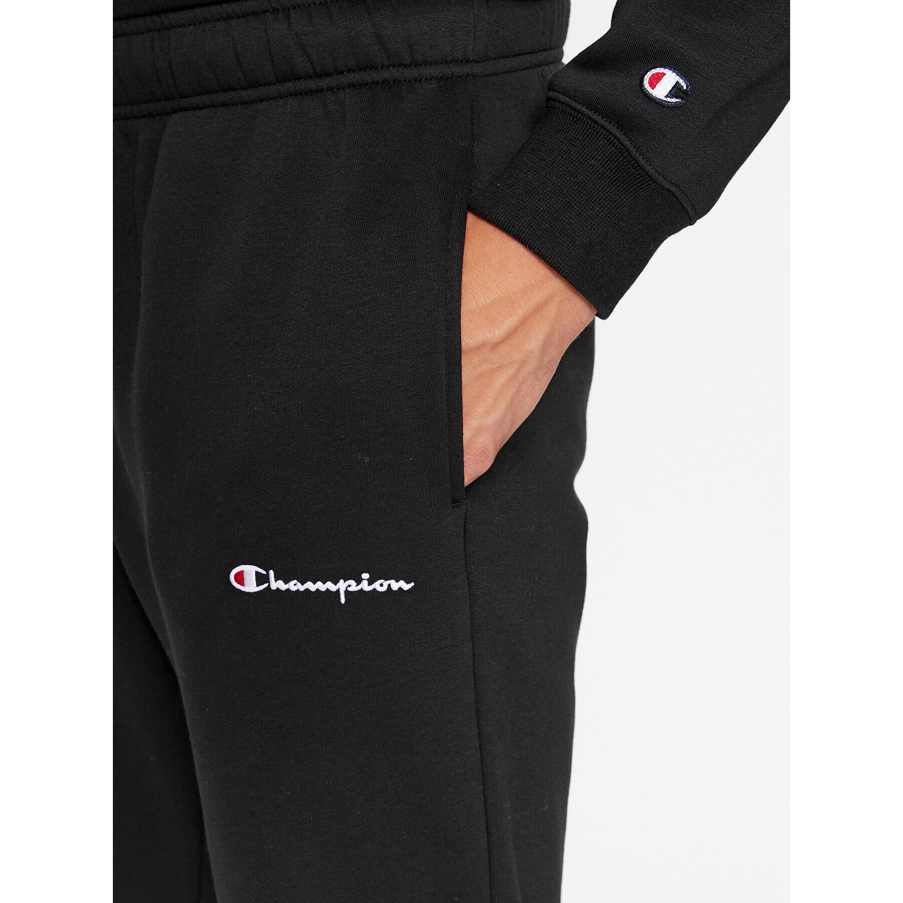 Champion Долнище анцуг Elastic Cuff Pants 219420 Черен Comfort Fit - Pepit.bg