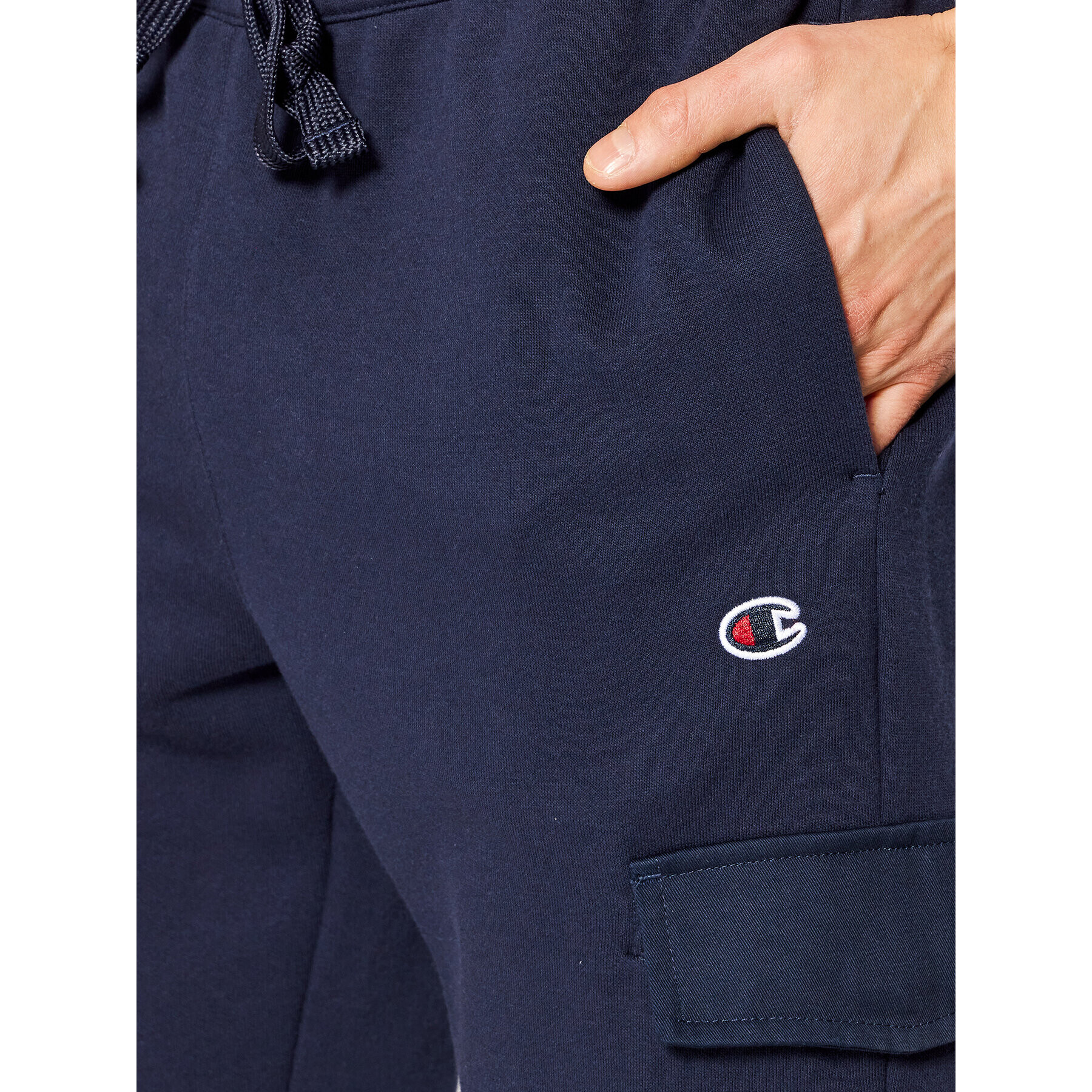 Champion Долнище анцуг Embroidered С Logo 217074 Тъмносин Regular Fit - Pepit.bg