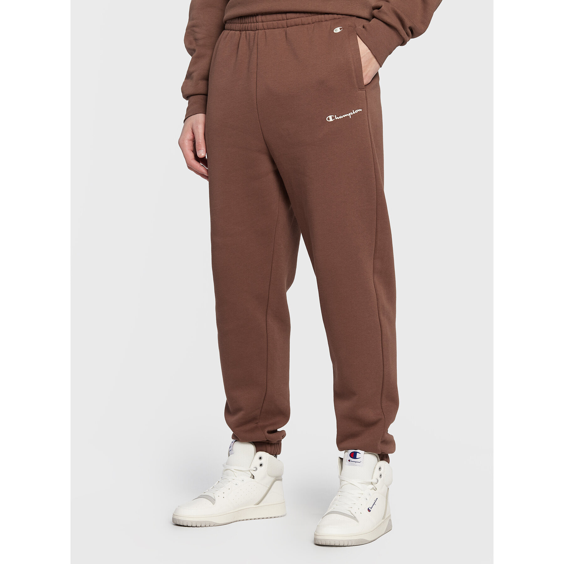 Champion Долнище анцуг Future 216891 Кафяв Custom Fit - Pepit.bg