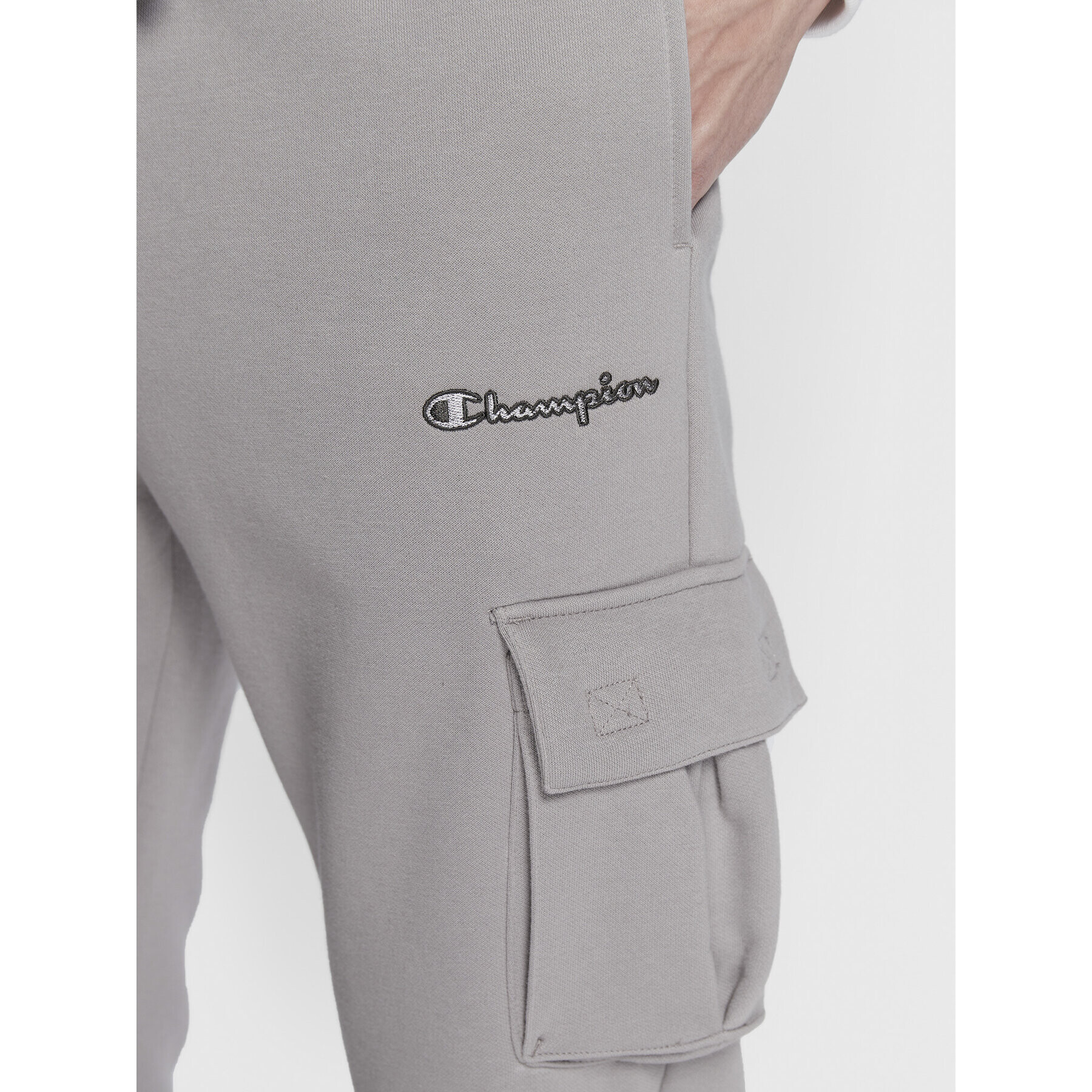 Champion Долнище анцуг Heavy Fleece Cargo 217871 Сив Regular Fit - Pepit.bg